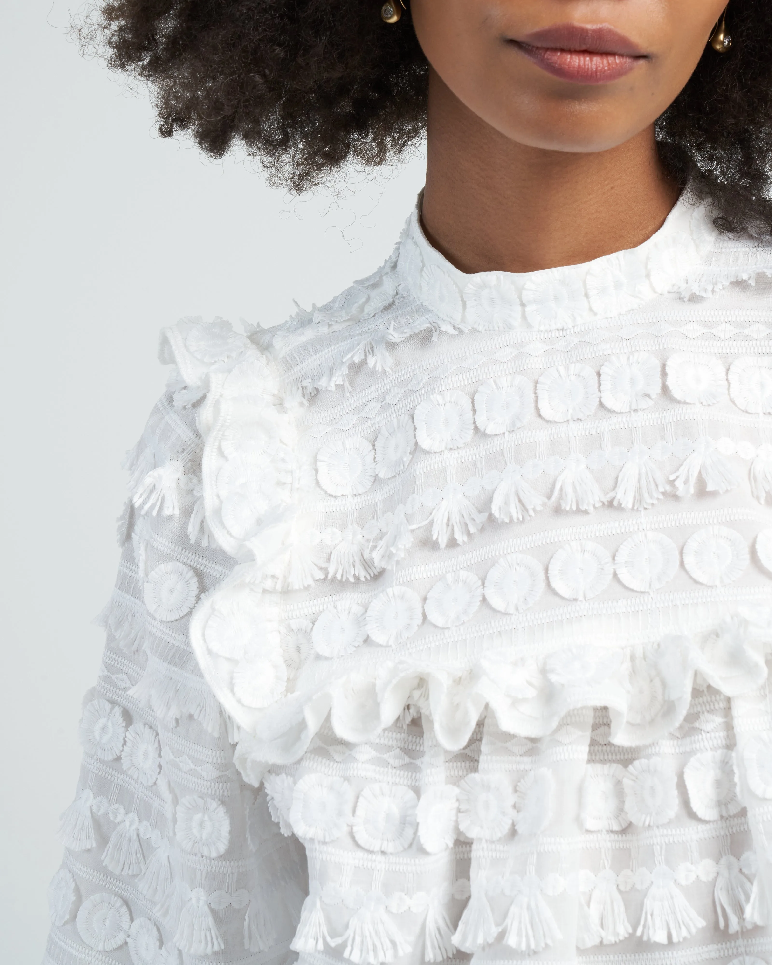 a-line blouse - white
