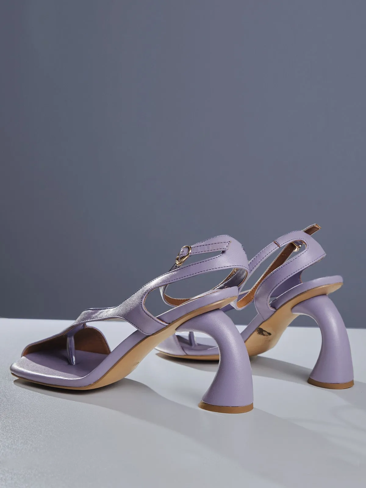 Addien Cutout Leather Heels