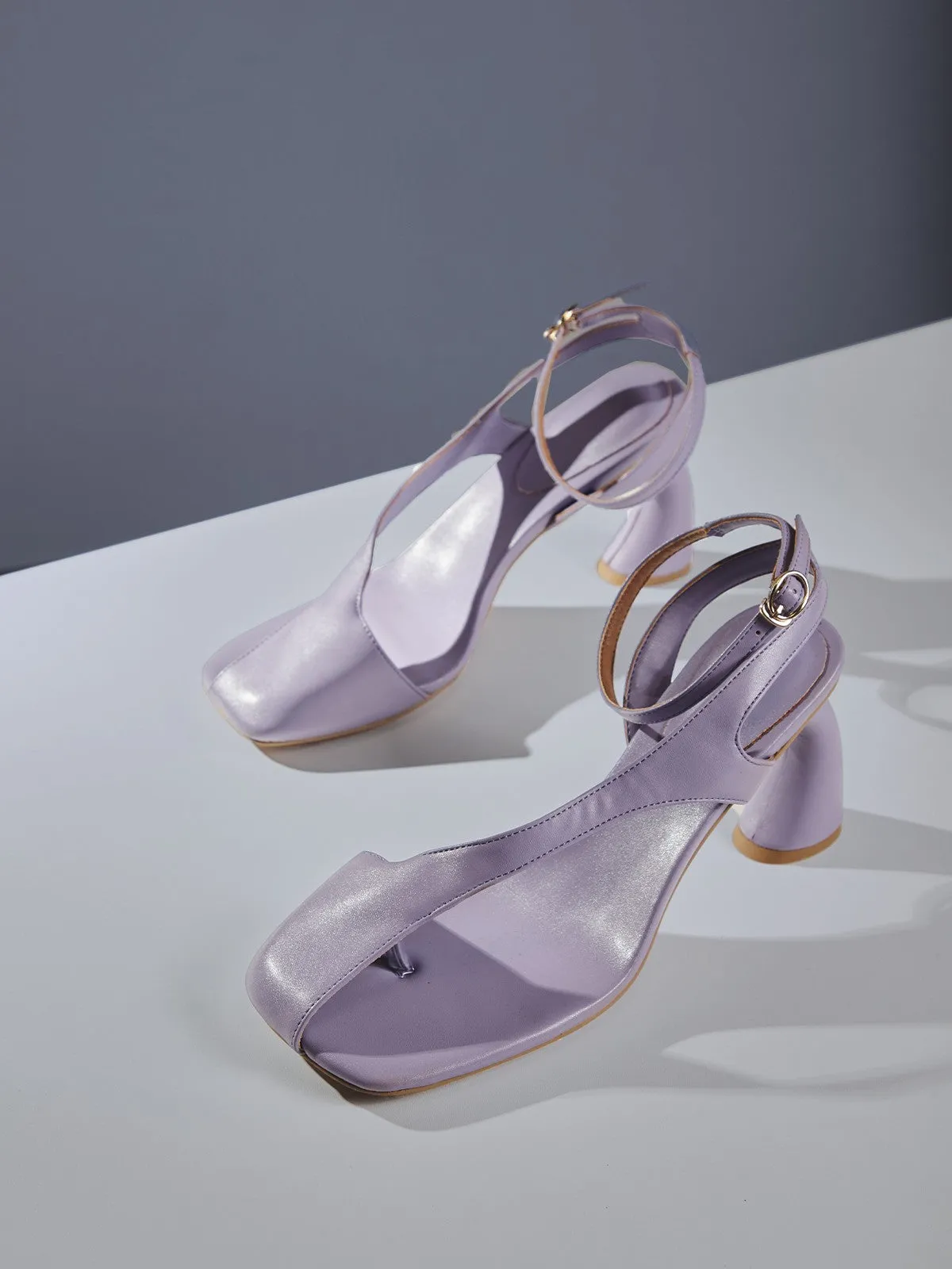 Addien Cutout Leather Heels