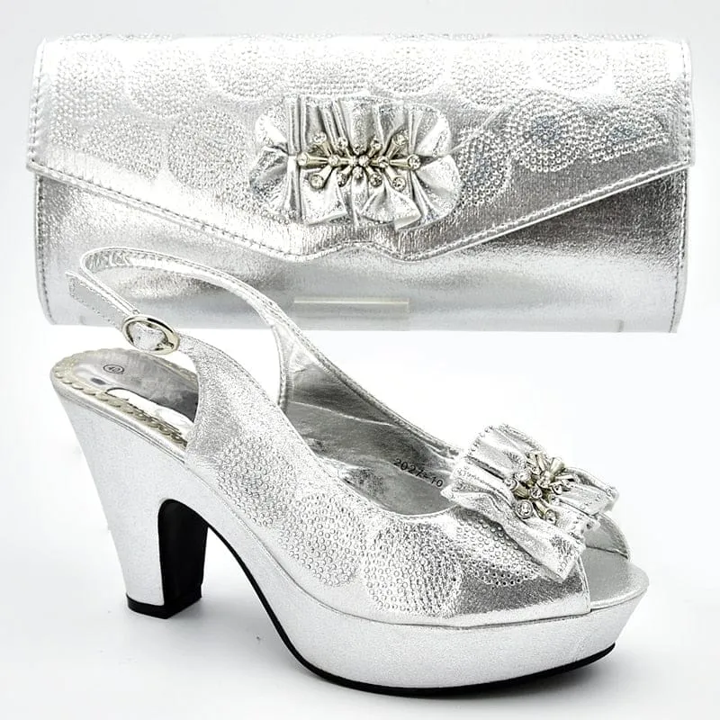 African African Women Wedding Shoes and Bag Set