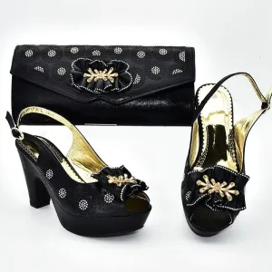 African African Women Wedding Shoes and Bag Set
