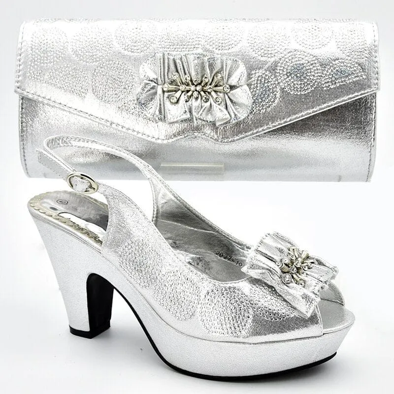 African African Women Wedding Shoes and Bag Set