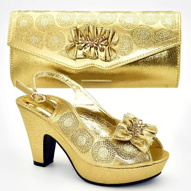 African African Women Wedding Shoes and Bag Set