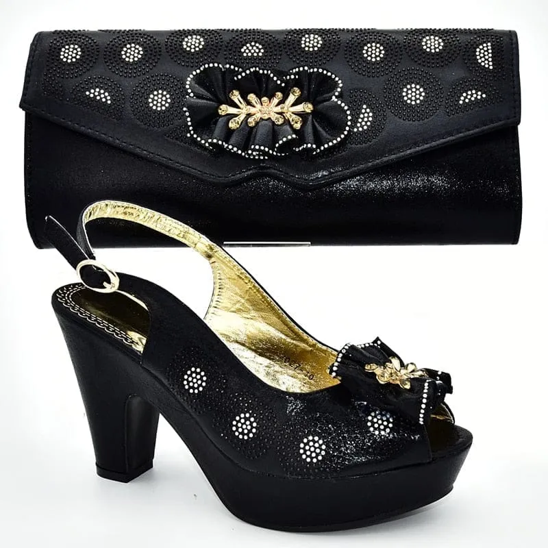 African African Women Wedding Shoes and Bag Set