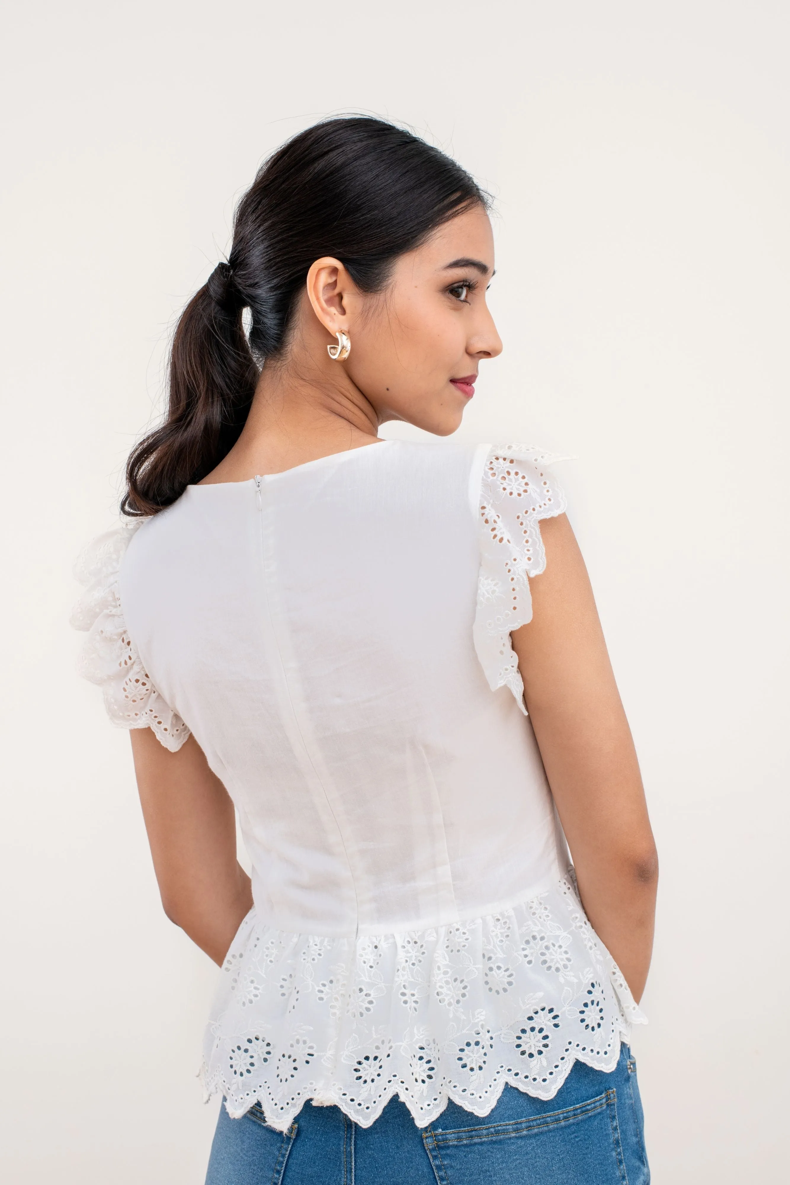 Annika Ruffle Top