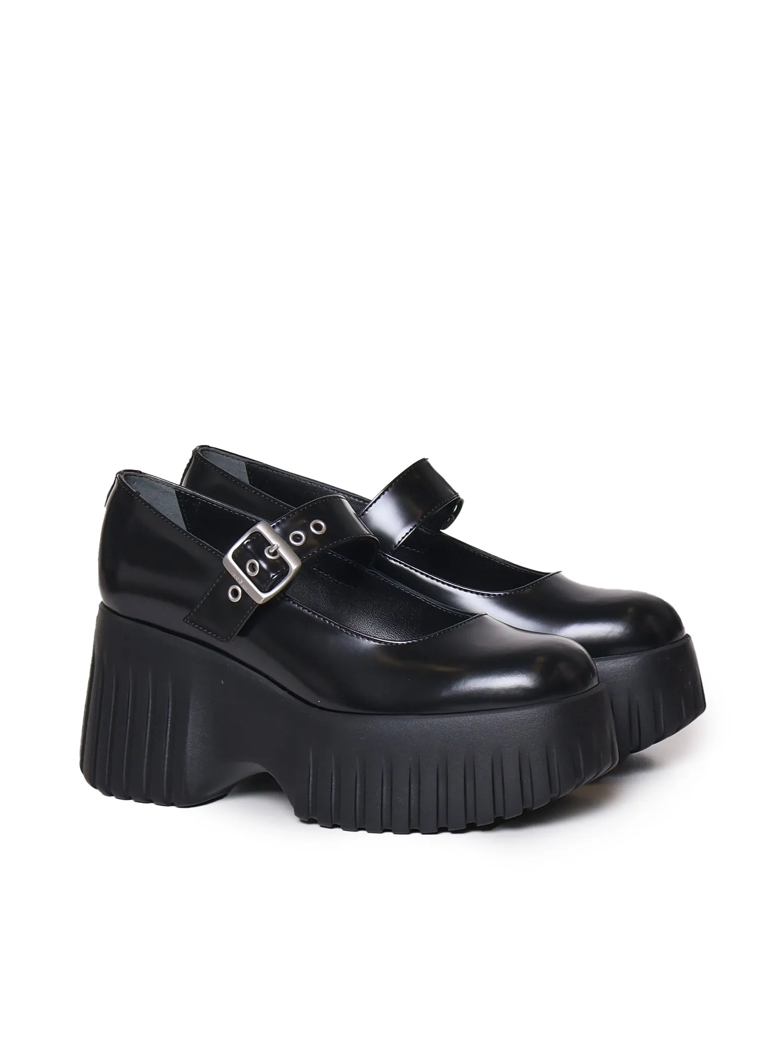Black Mary Jane Flat Shoes