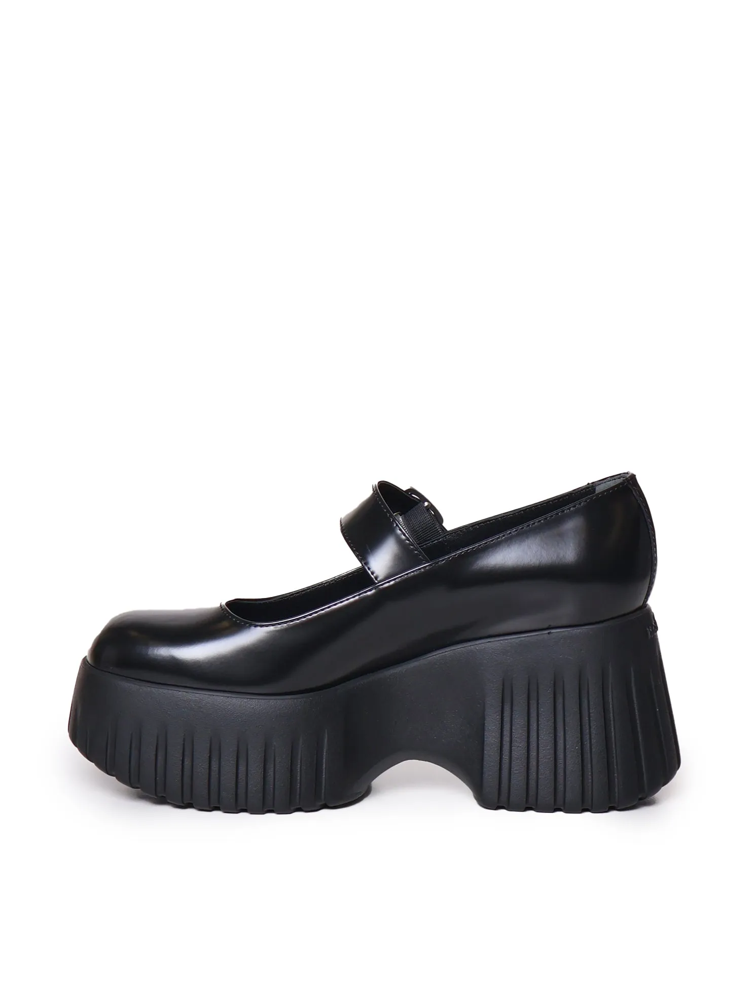 Black Mary Jane Flat Shoes