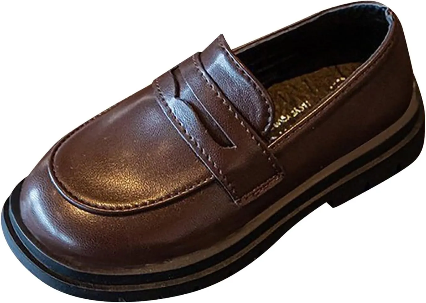Boys Leather Sneakers Wedding Unform Dress Loafer Kids Boys Sole Non Slip Ankle Closed Sport Shoes Lightweight Comfy