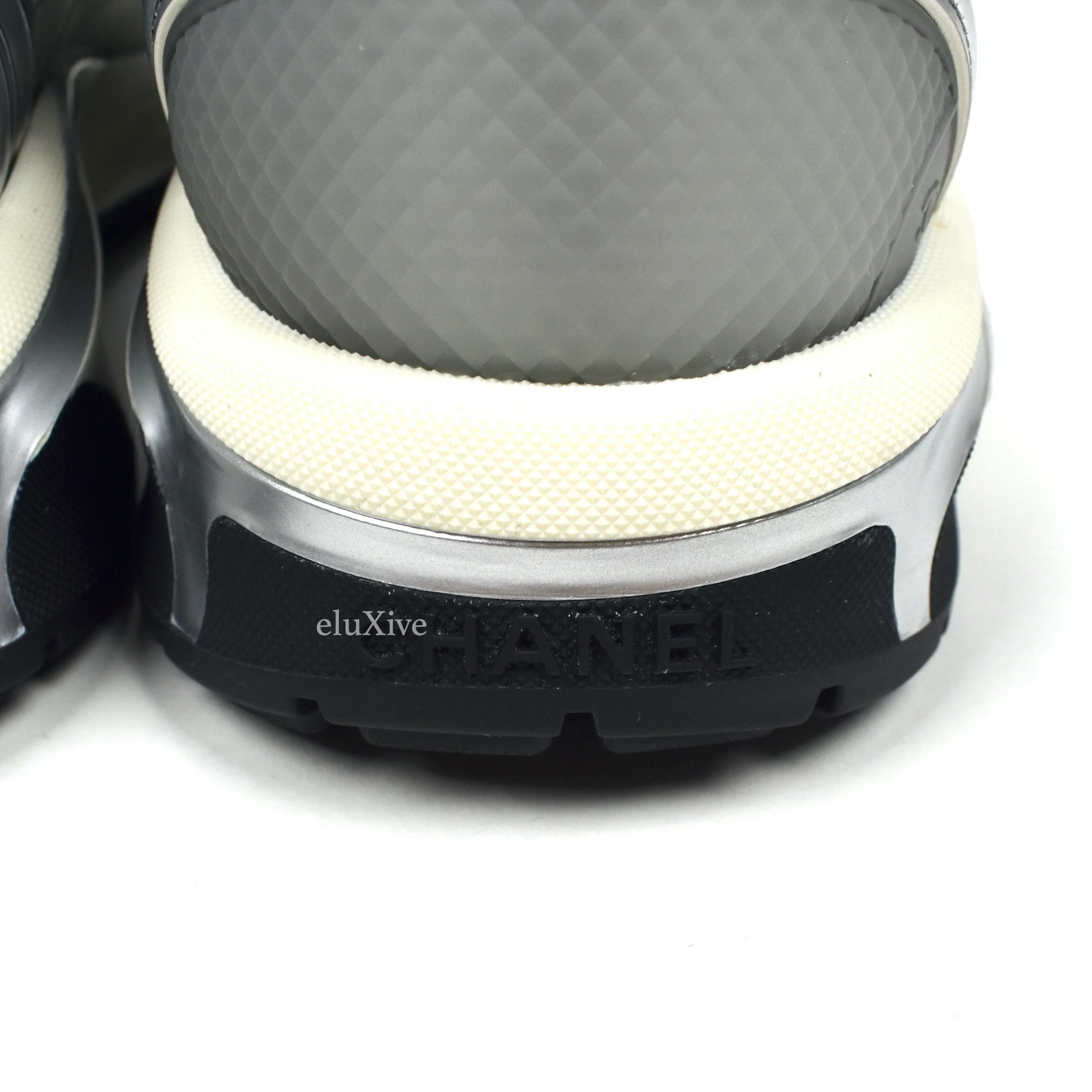 Chanel - Classic Monogram Logo Trainer (Metallic Silver)