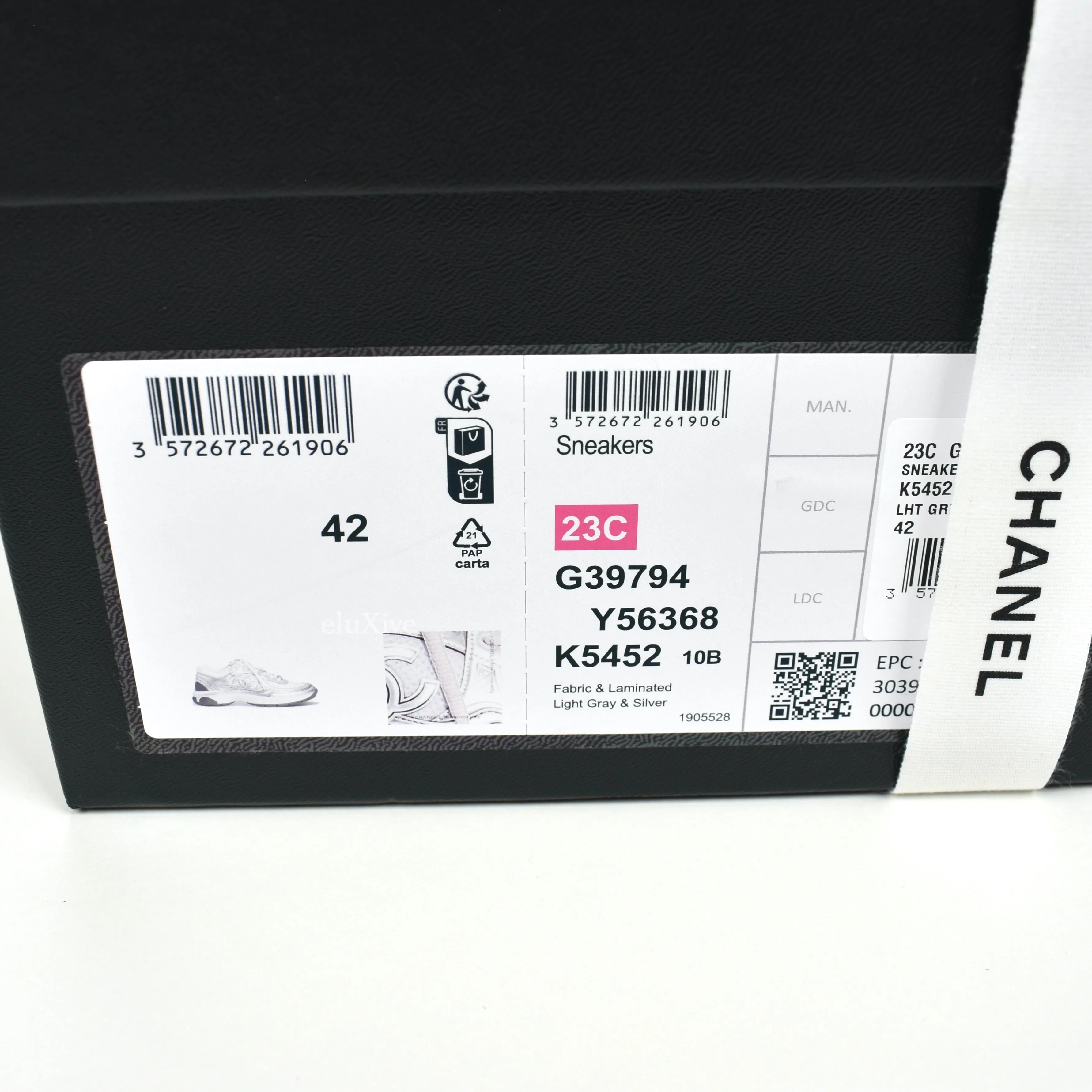 Chanel - Classic Monogram Logo Trainer (Metallic Silver)