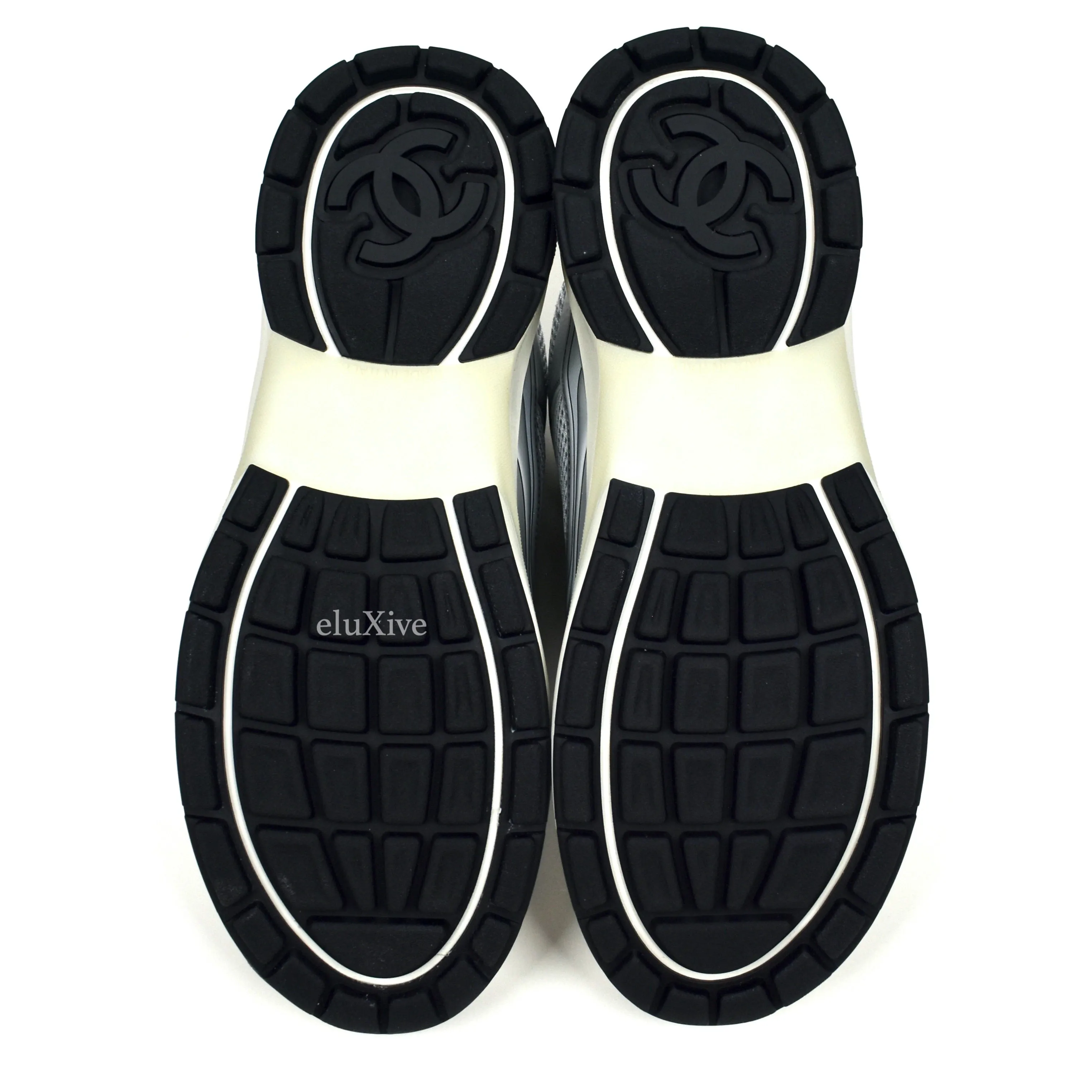 Chanel - Classic Monogram Logo Trainer (Metallic Silver)