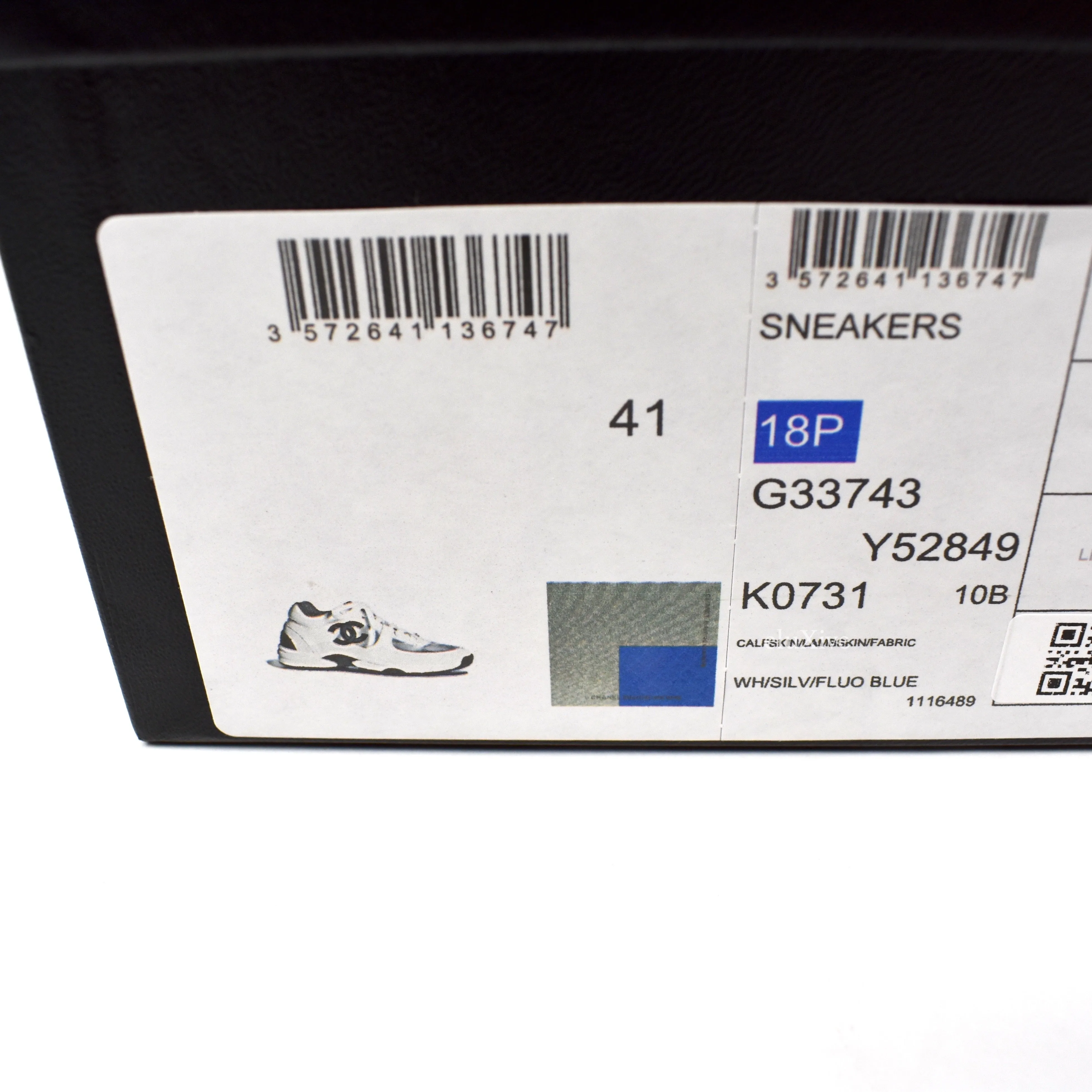 Chanel - Classic Monogram Logo Trainer (White/Blue)