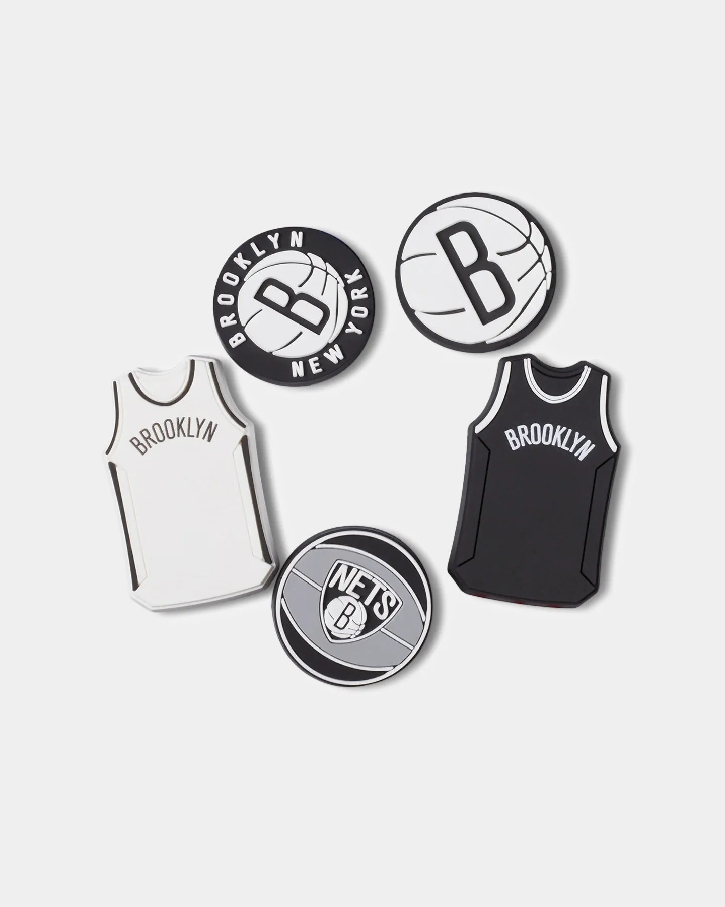 Crocs Brooklyn Nets 5 Pack Jibbitz Charms Multi