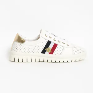 Elope Bee Leather Sneakers (White)