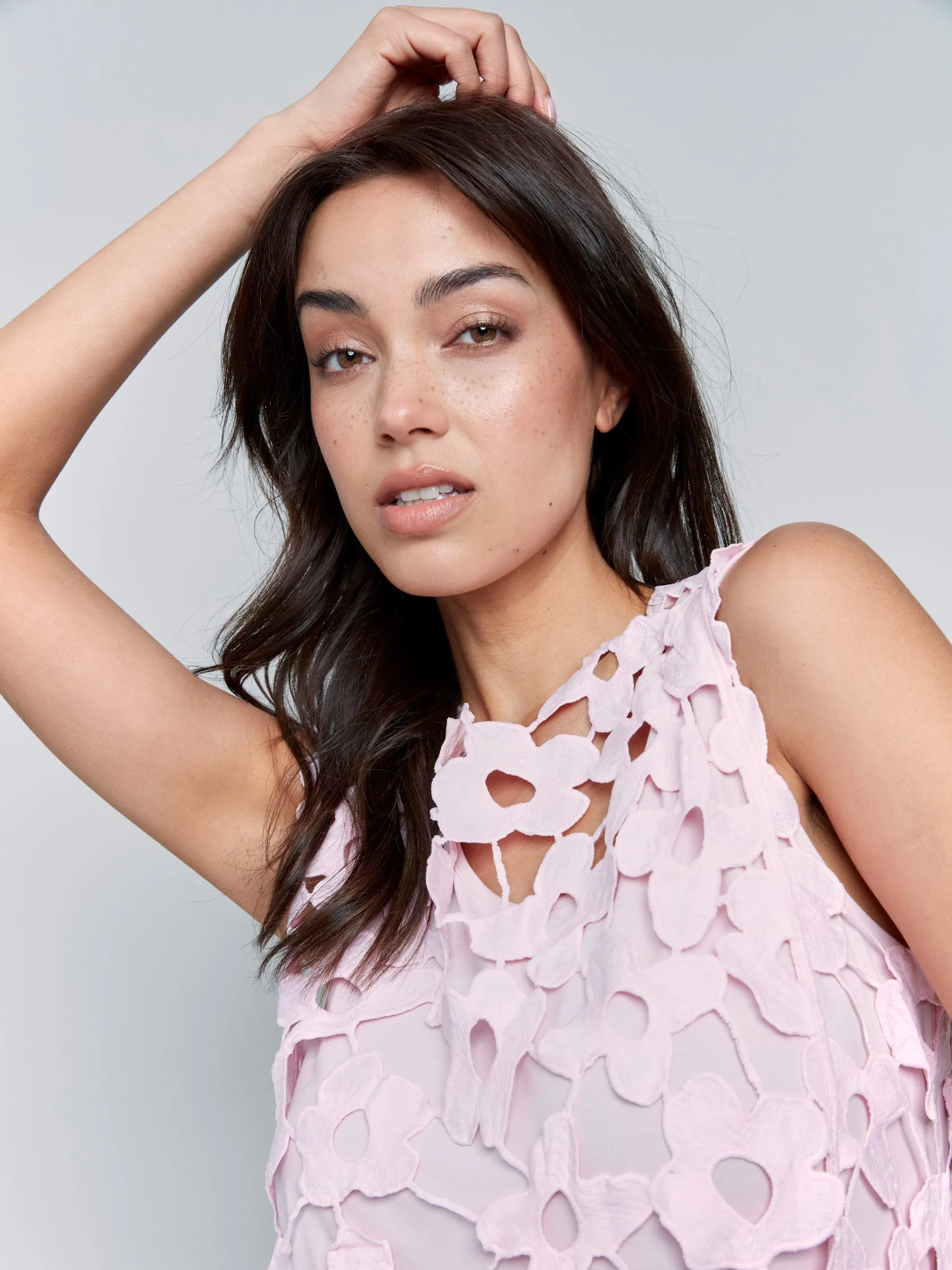 Floral Crochet Sleeveless Top - Petal