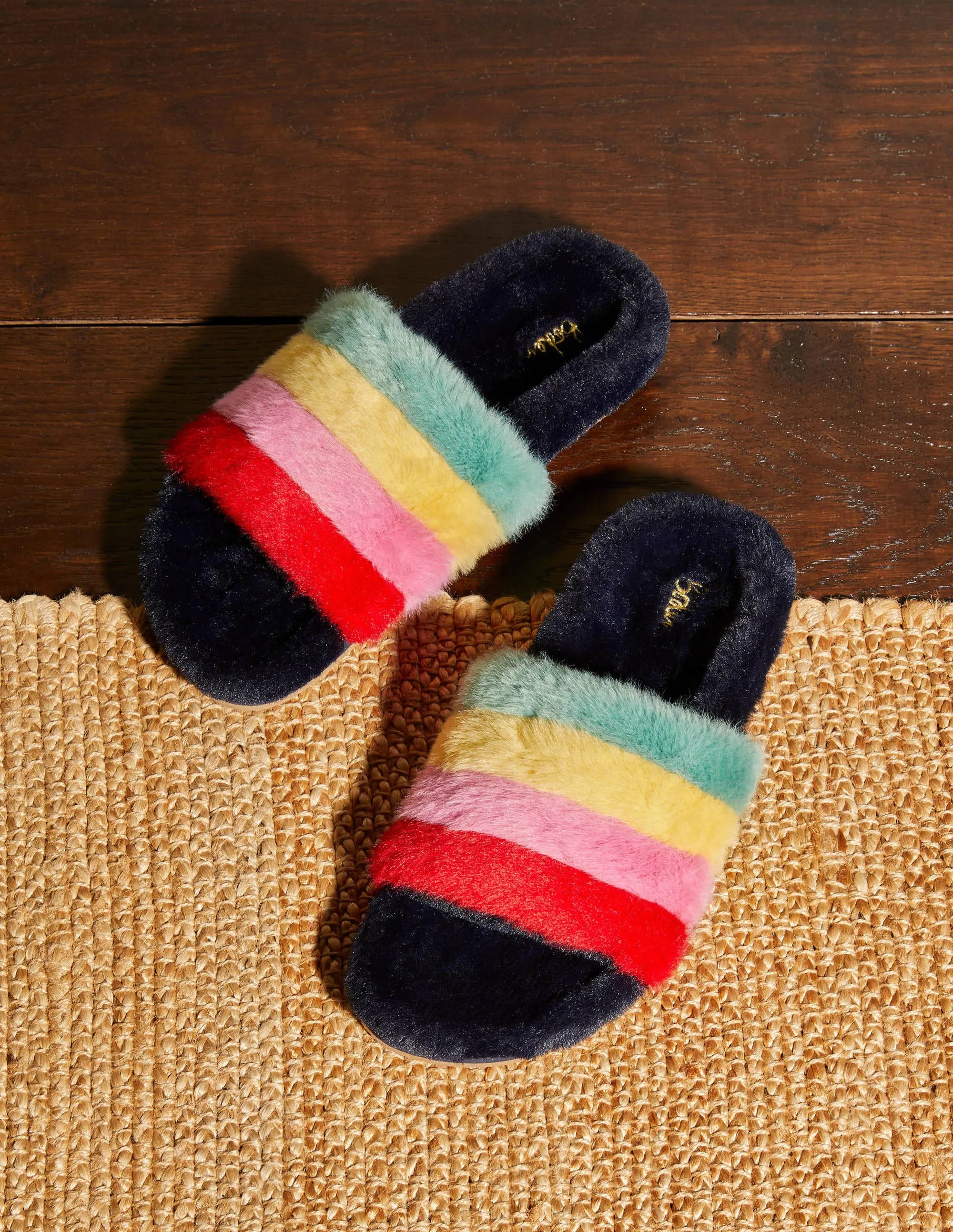 Fur Slider Slippers-Multi