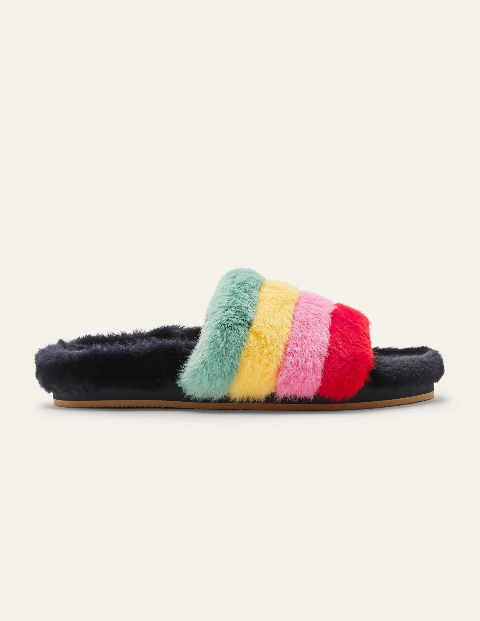 Fur Slider Slippers-Multi