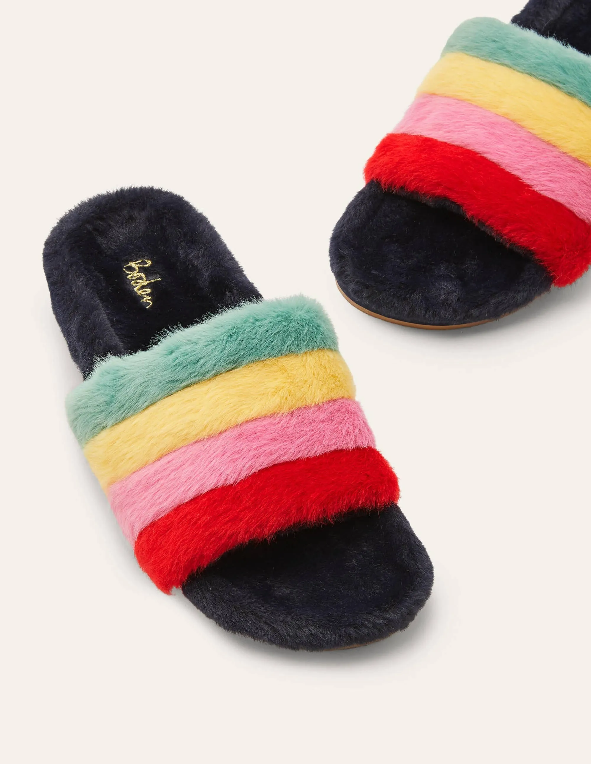 Fur Slider Slippers-Multi