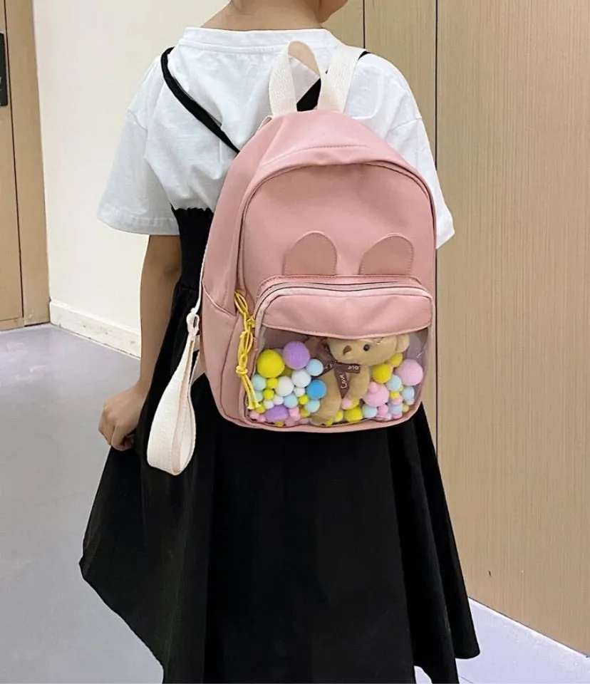 Girls cartoon decor backpack
