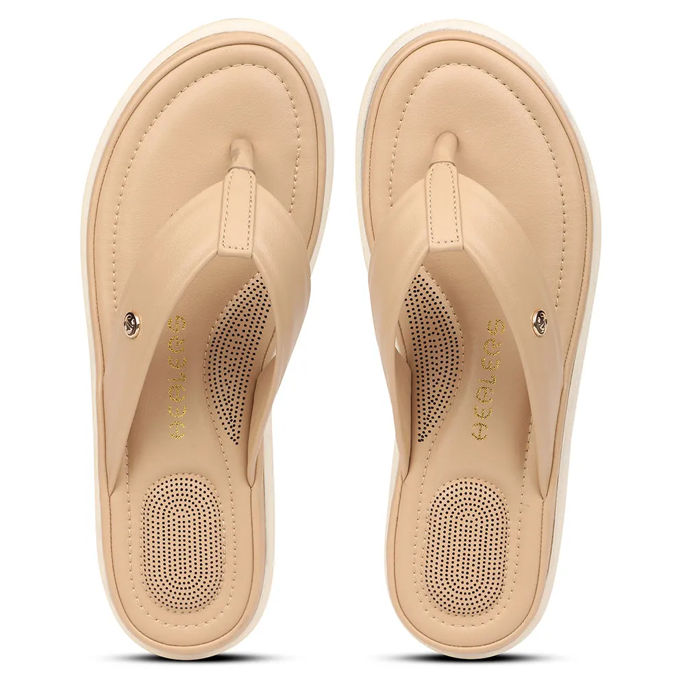 Healers Beige Casual Slipper For Women SSAL-3 By Liberty