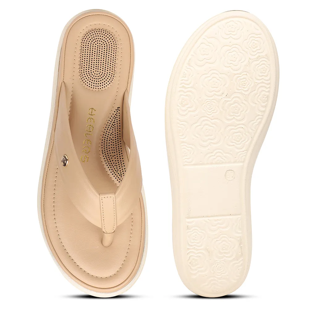 Healers Beige Casual Slipper For Women SSAL-3 By Liberty