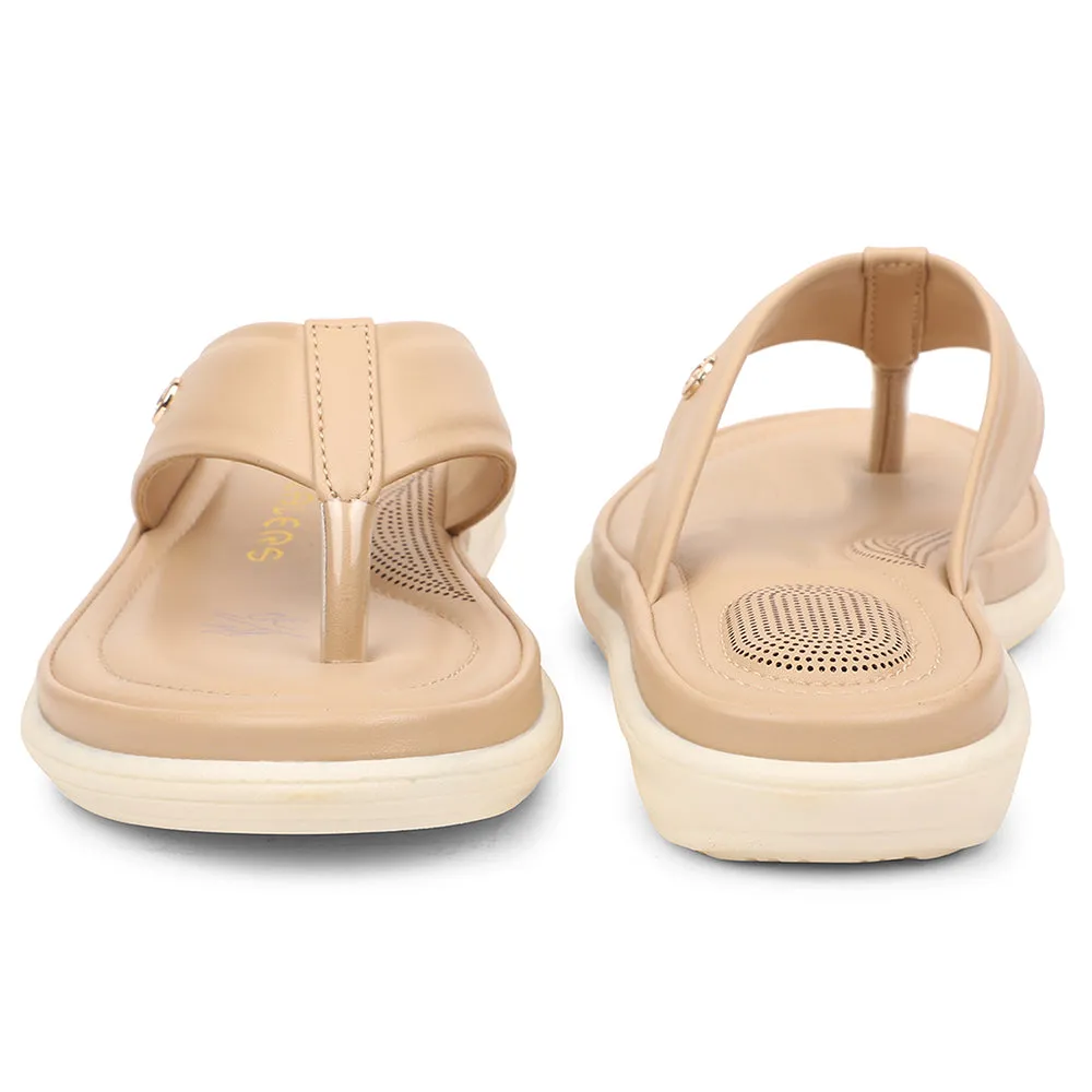Healers Beige Casual Slipper For Women SSAL-3 By Liberty