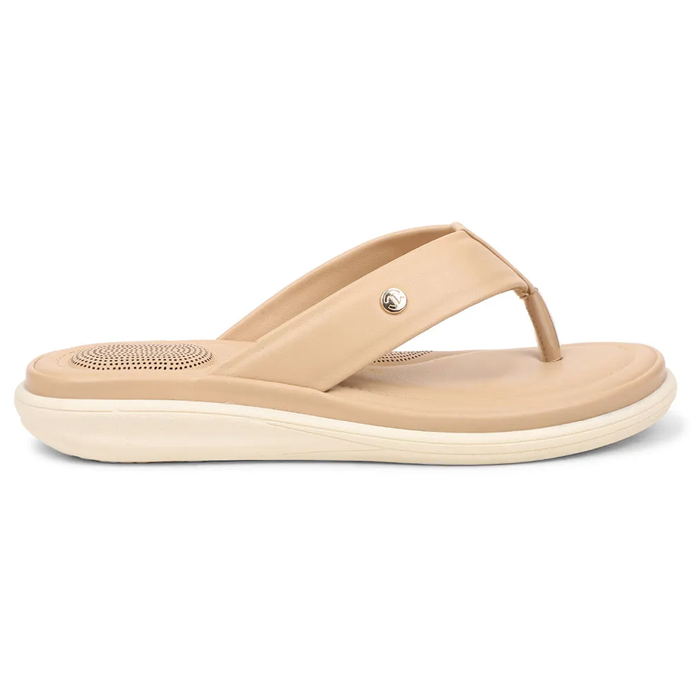 Healers Beige Casual Slipper For Women SSAL-3 By Liberty