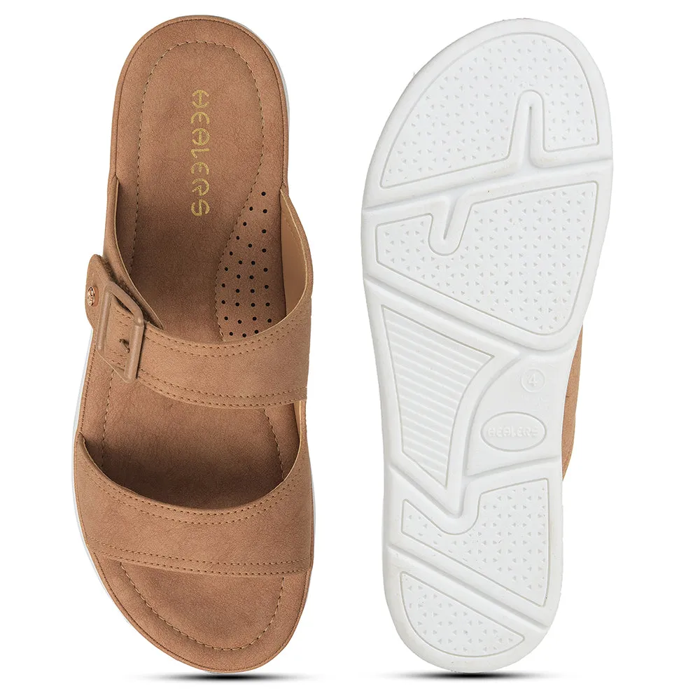 Healers Brown Casual Slipper For Women JFL-34 By Liberty