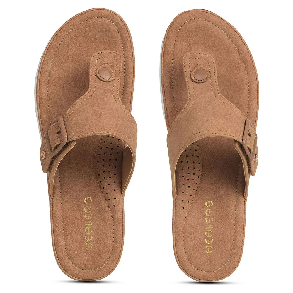 Healers Brown Casual Slipper For Women JFL-35 By Liberty