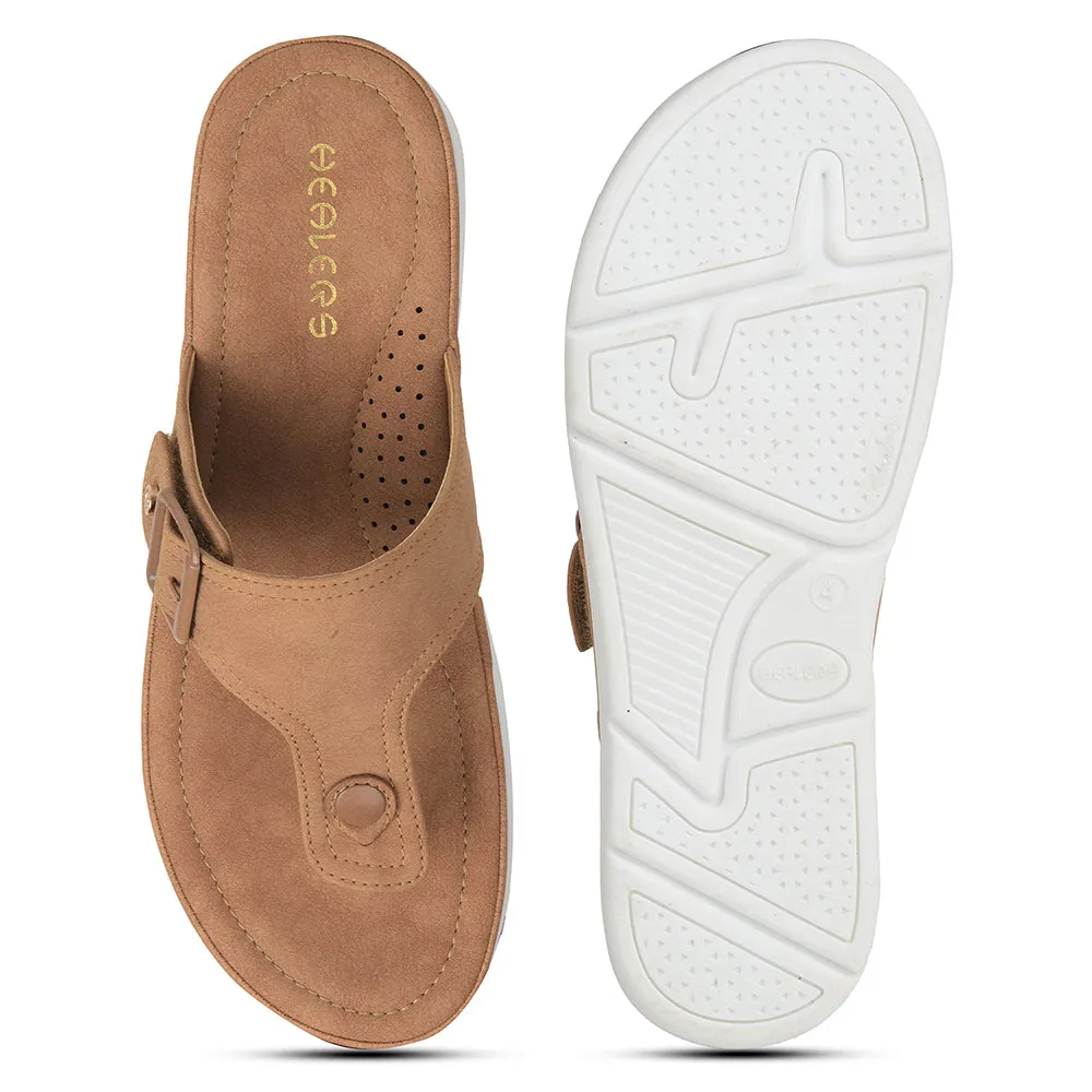 Healers Brown Casual Slipper For Women JFL-35 By Liberty