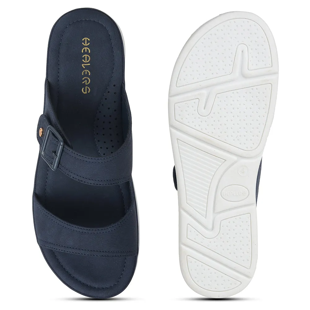 Healers Navy Blue Casual Slipper For Women JFL-34 By Liberty