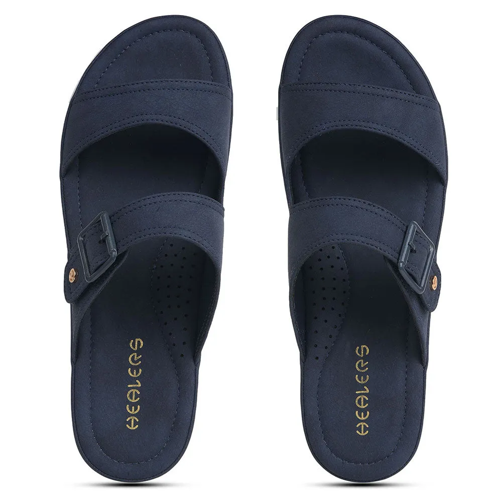 Healers Navy Blue Casual Slipper For Women JFL-34 By Liberty