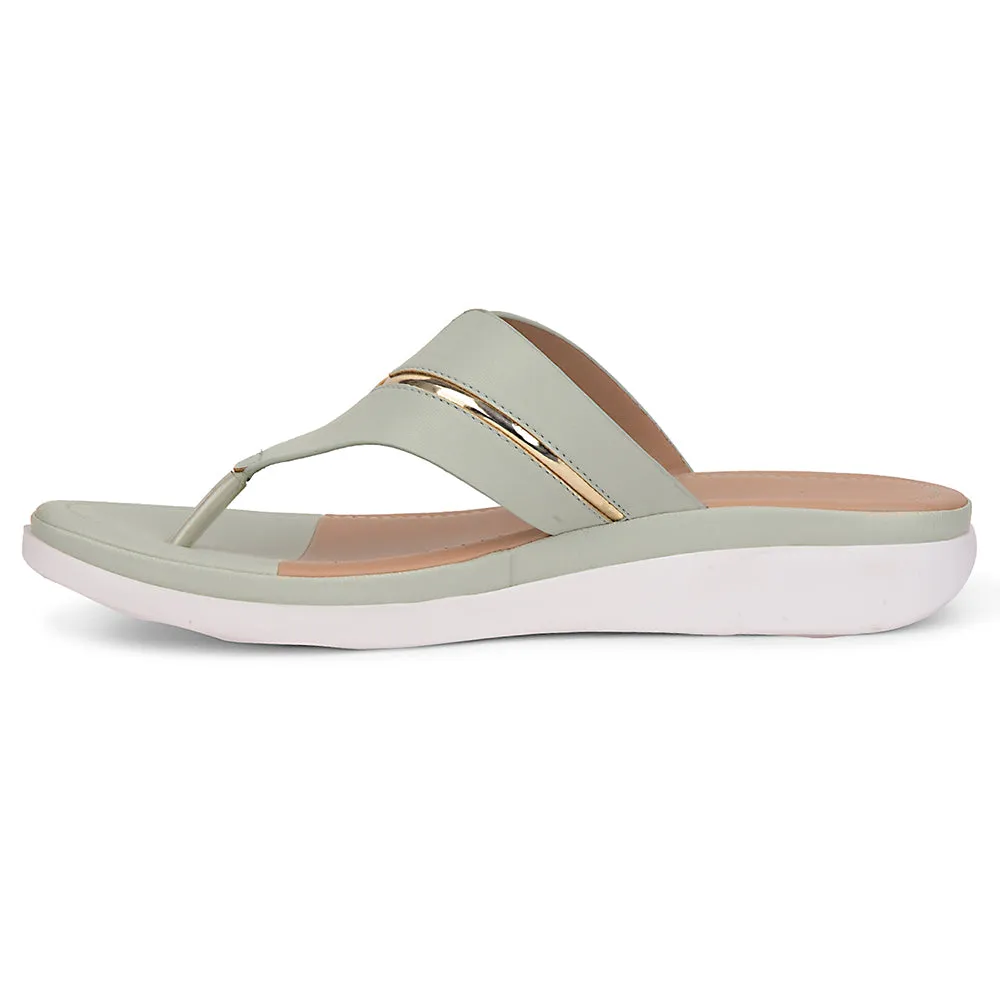 Healers Sea Green Casual Slipper For Women JFL-33 By Liberty