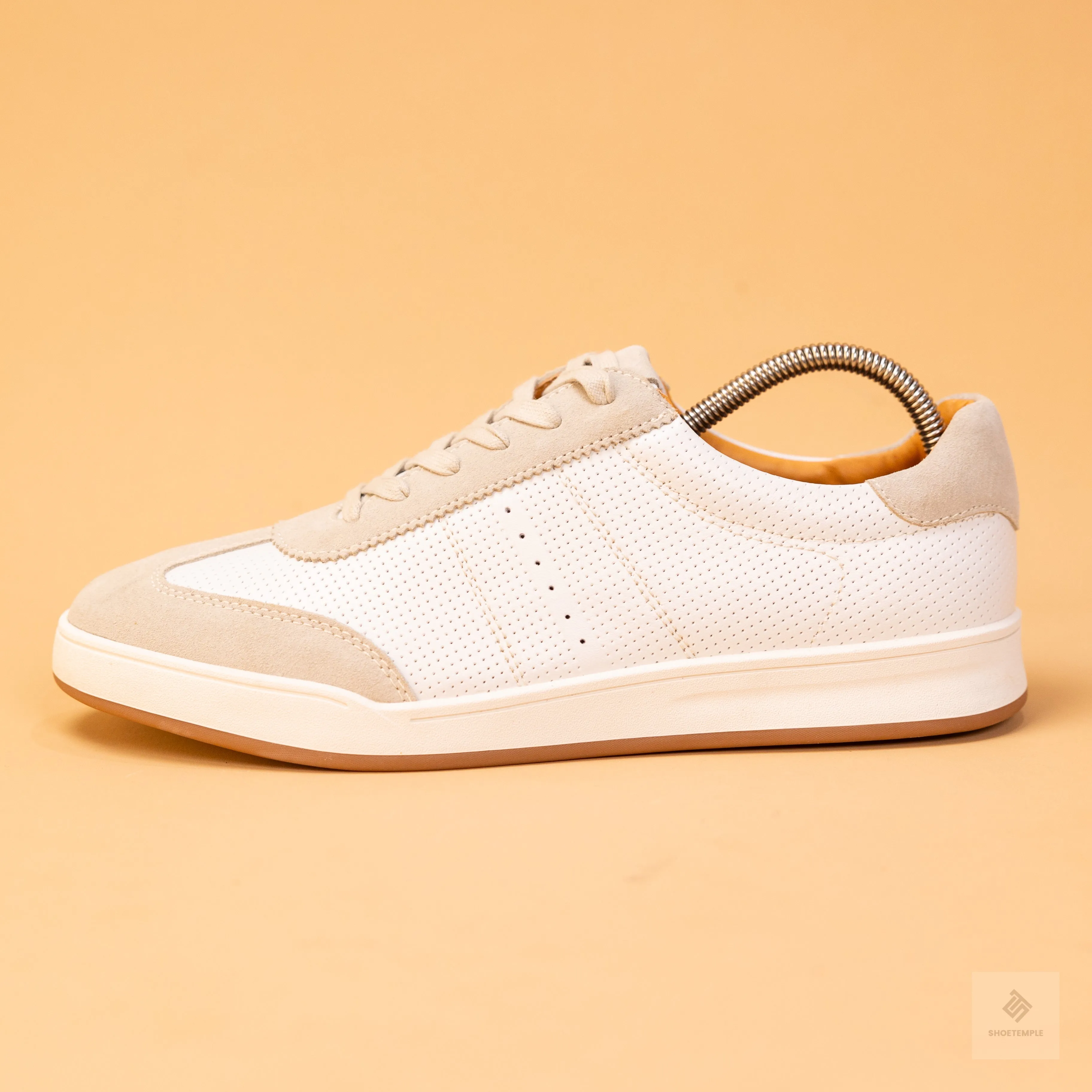 JOHNNIE-O TOPSPIN LEATHER SNEAKER - WHITE