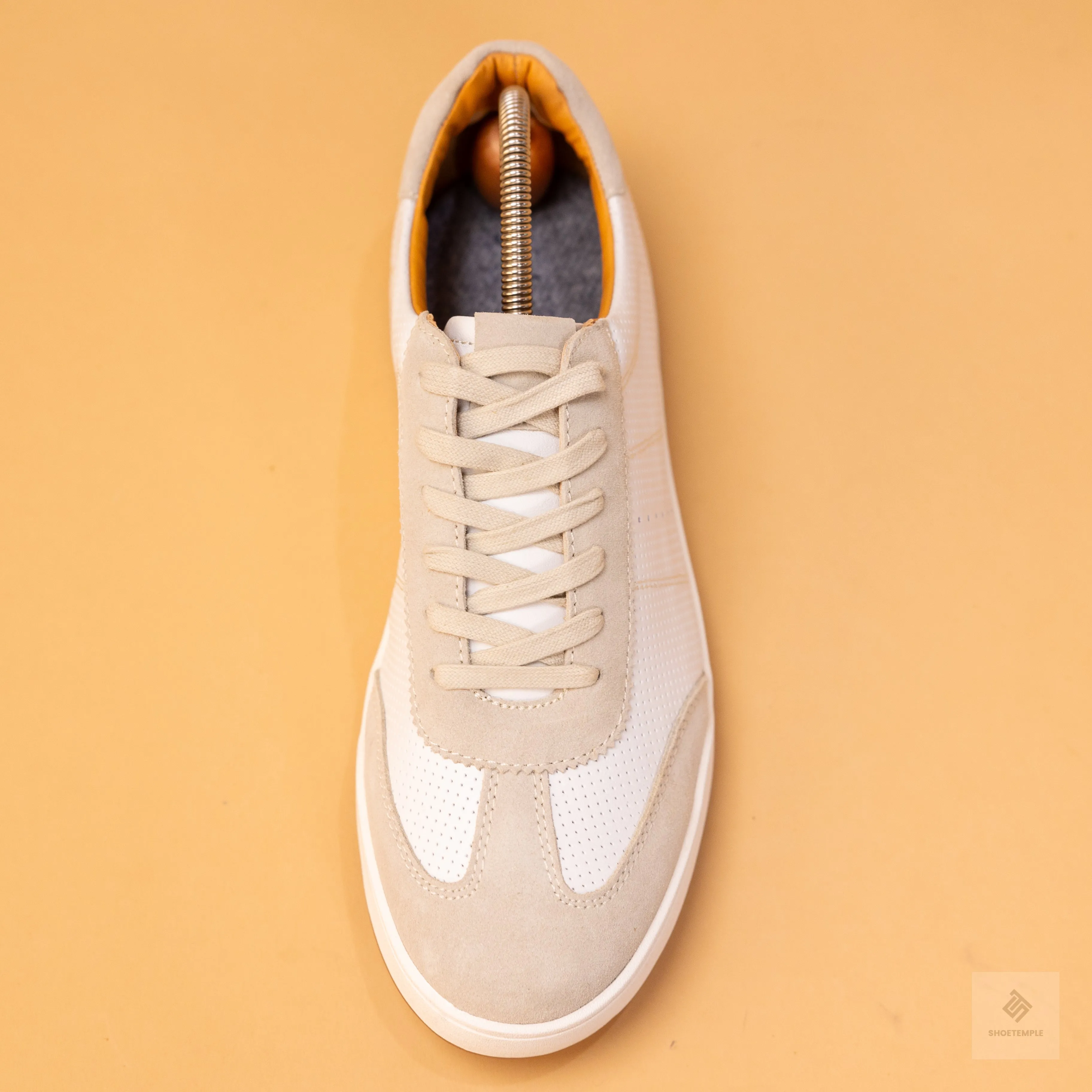 JOHNNIE-O TOPSPIN LEATHER SNEAKER - WHITE