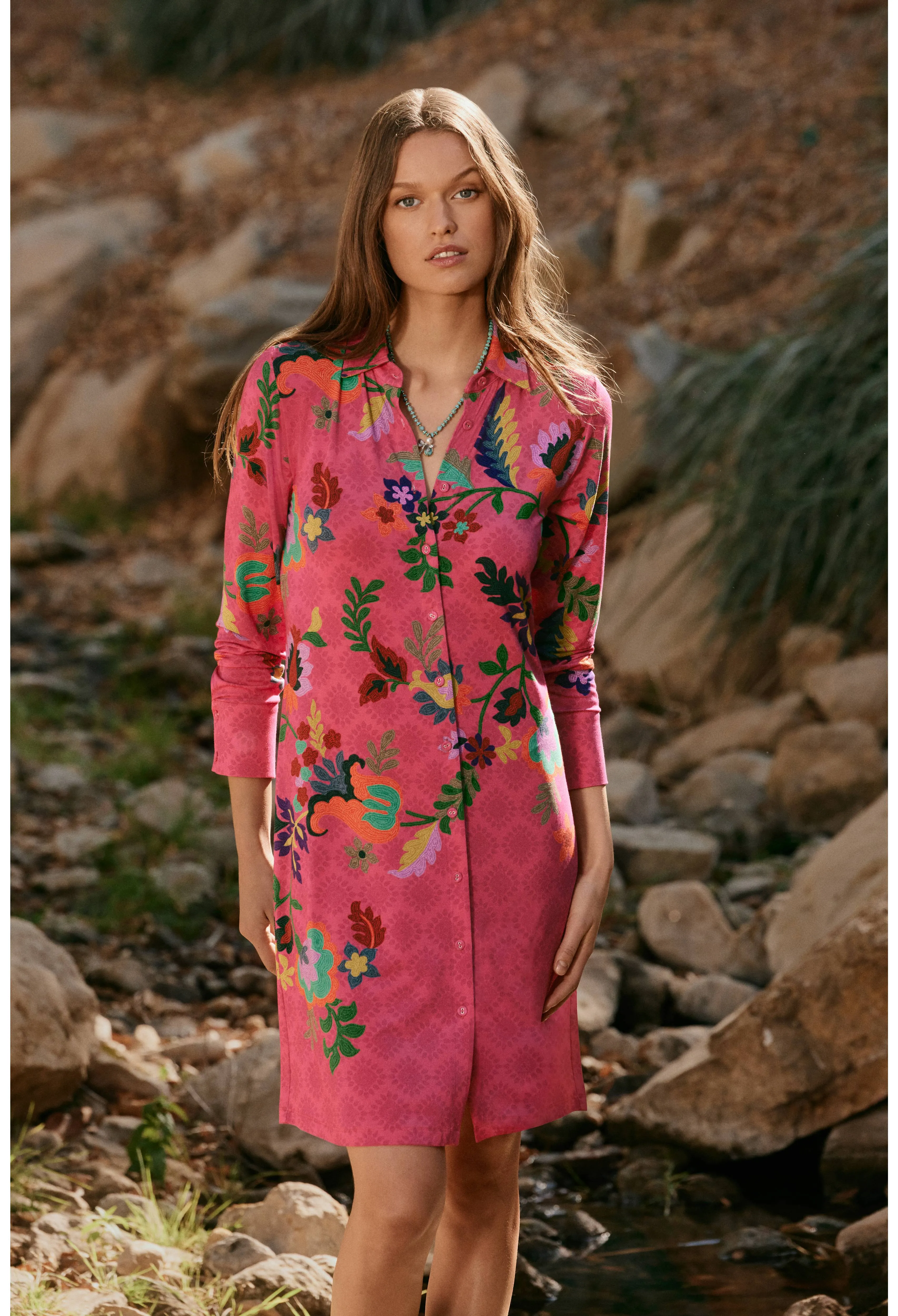 Johnny Was The Janie Favorite Shirt Dress Verney