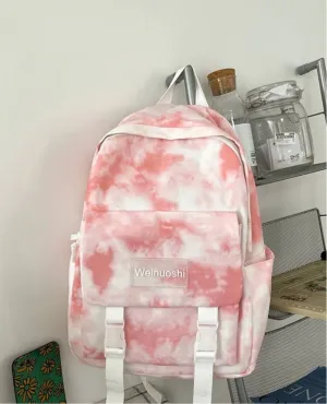 Kids Tye Dye Buckle Decor Backpack