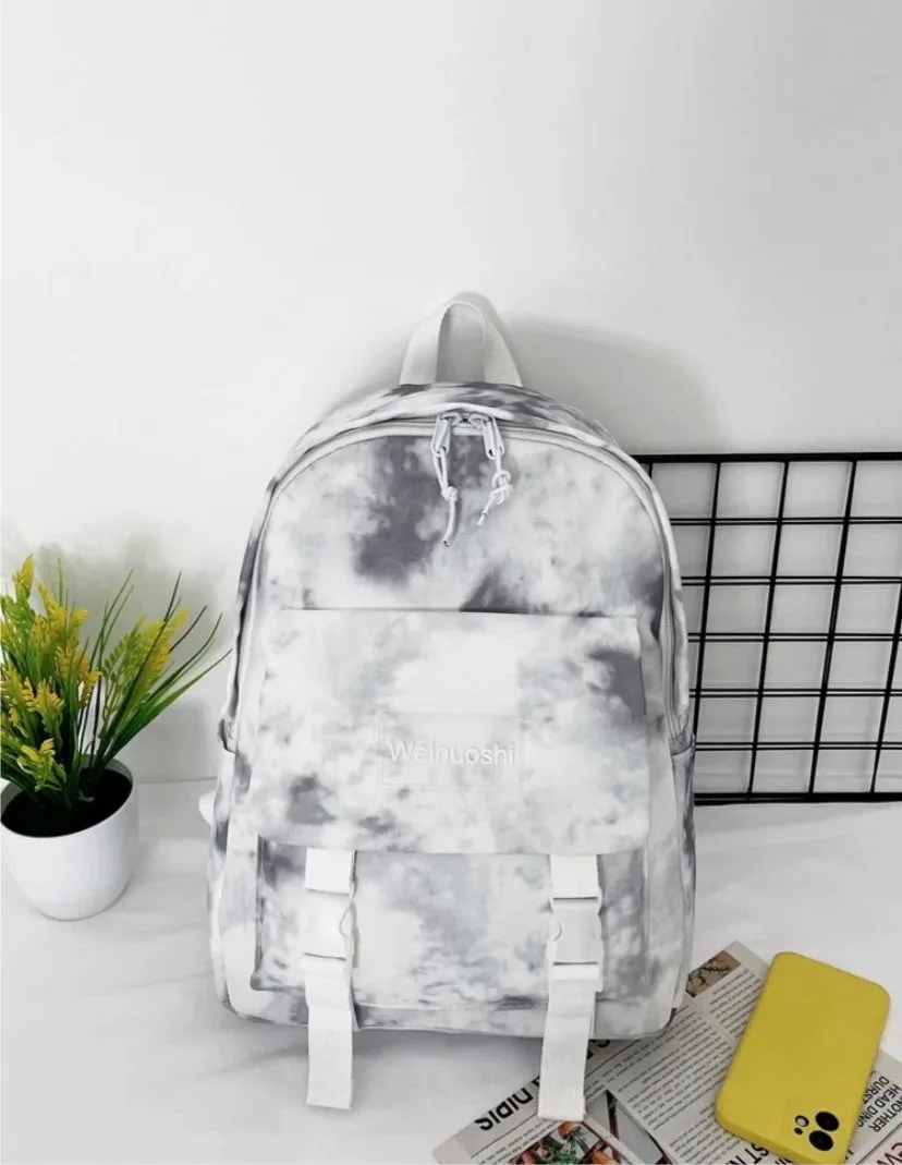 Kids Tye Dye Buckle Decor Backpack