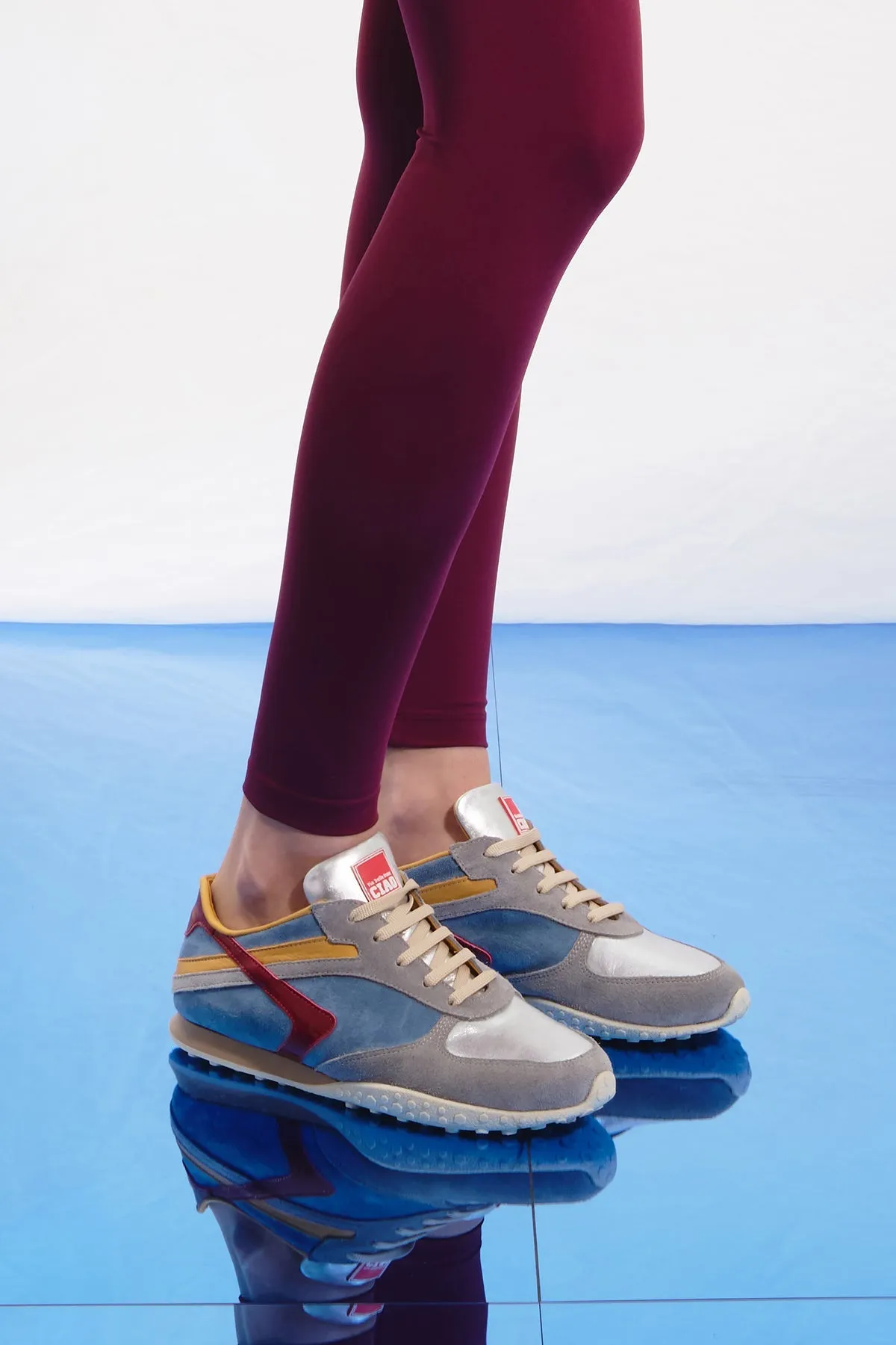 Light Indigo Light Grey Contrast Sneakers Salsa