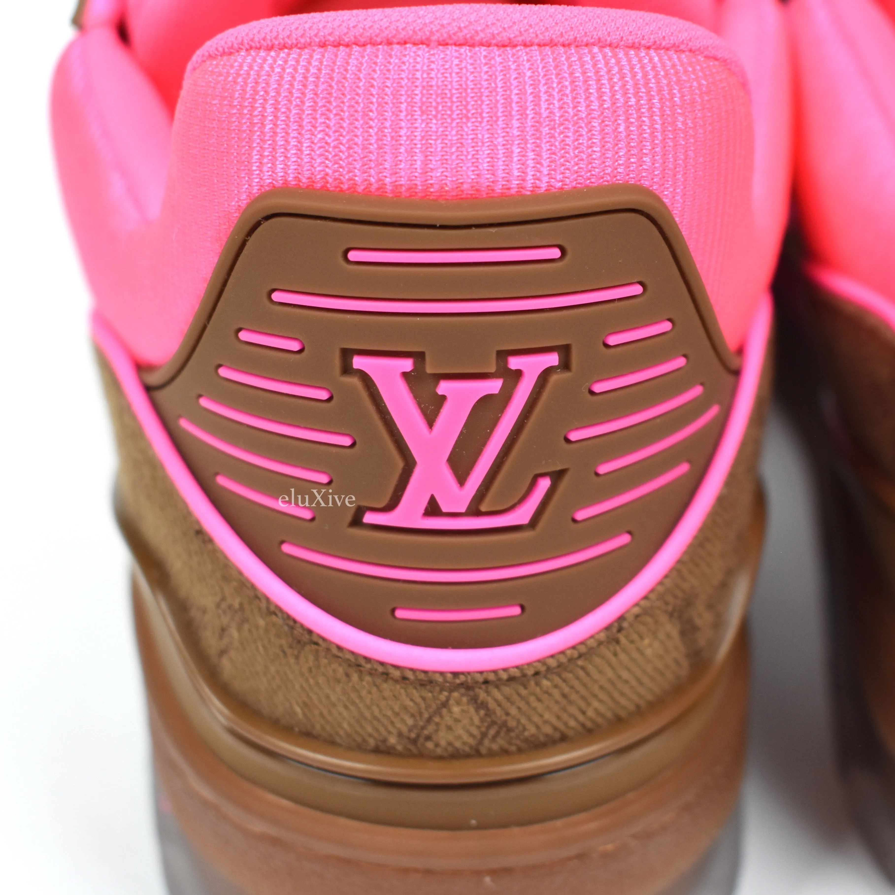 Louis Vuitton - Pink/Brown Leather Trainer Sneakers
