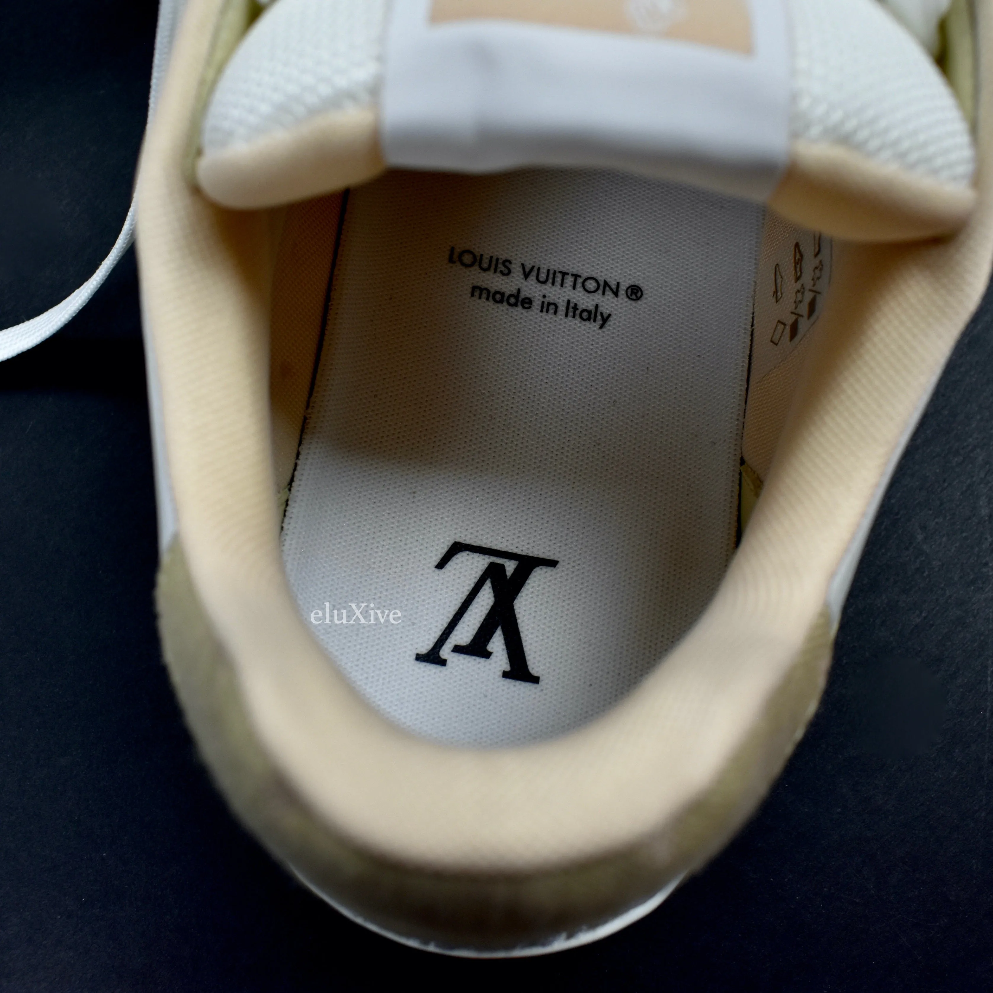 Louis Vuitton - White/Beige Trainer Sneakers with Strap