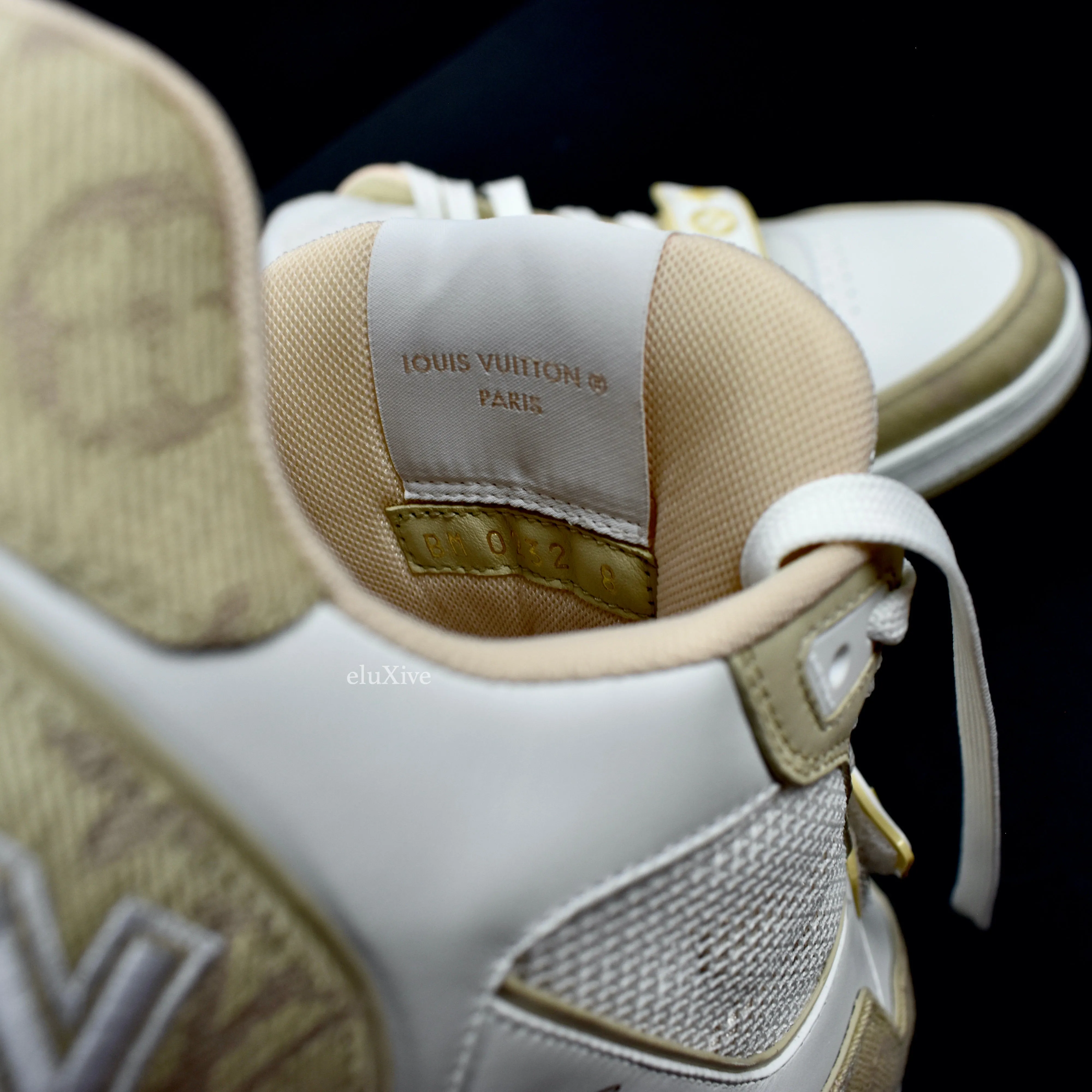 Louis Vuitton - White/Beige Trainer Sneakers with Strap