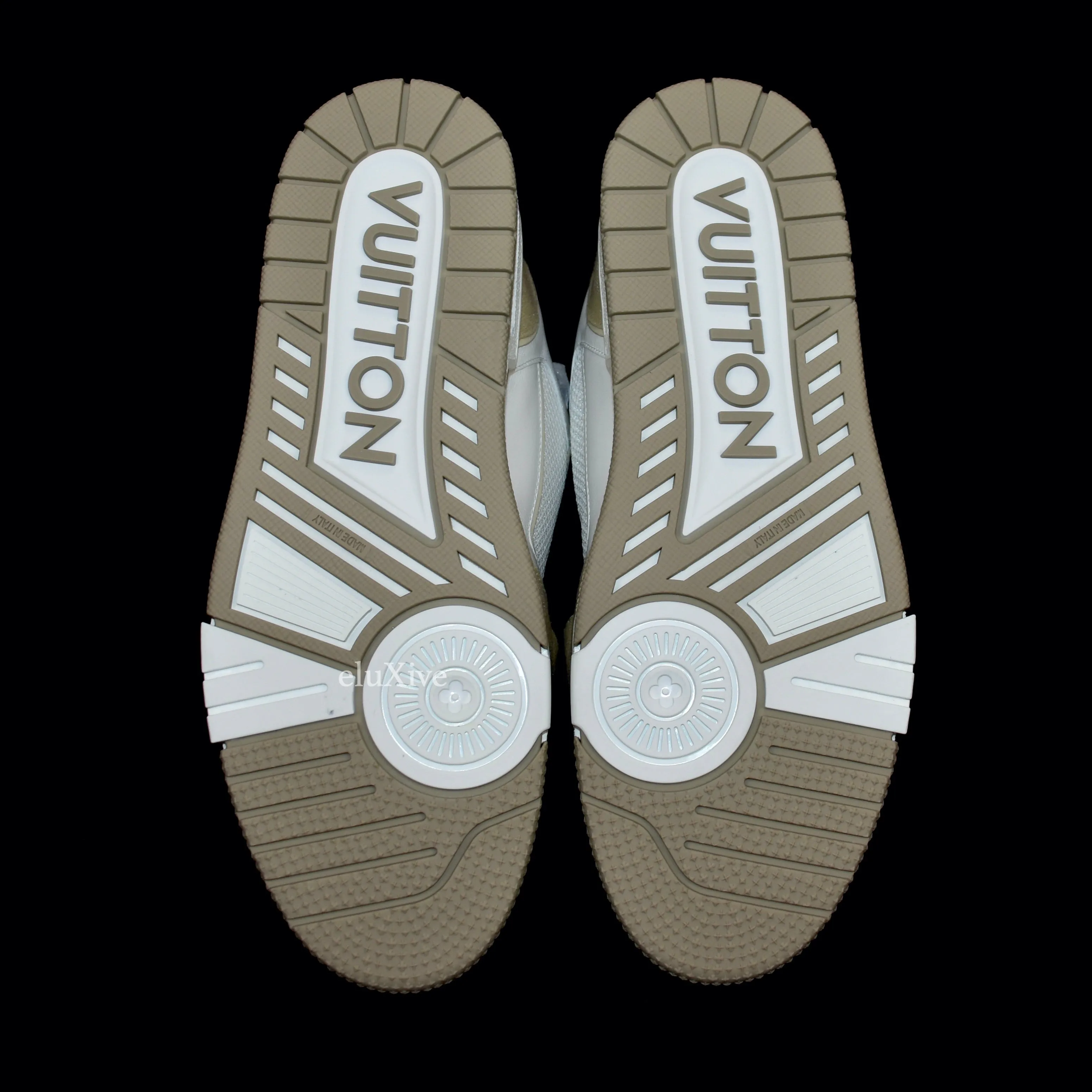 Louis Vuitton - White/Beige Trainer Sneakers with Strap