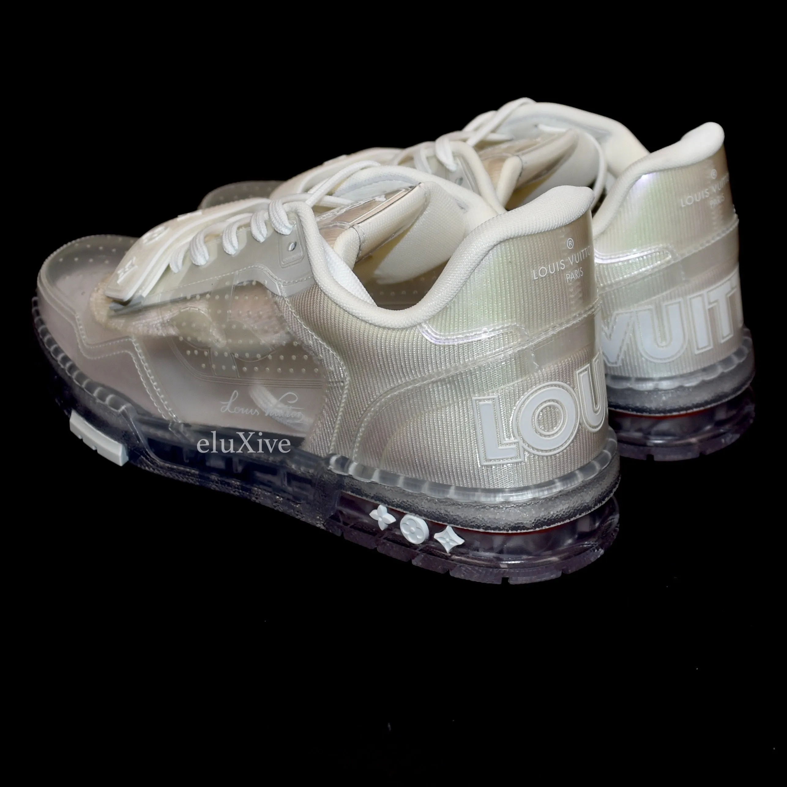 Louis Vuitton - White/Transparent Trainer Sneakers with Strap