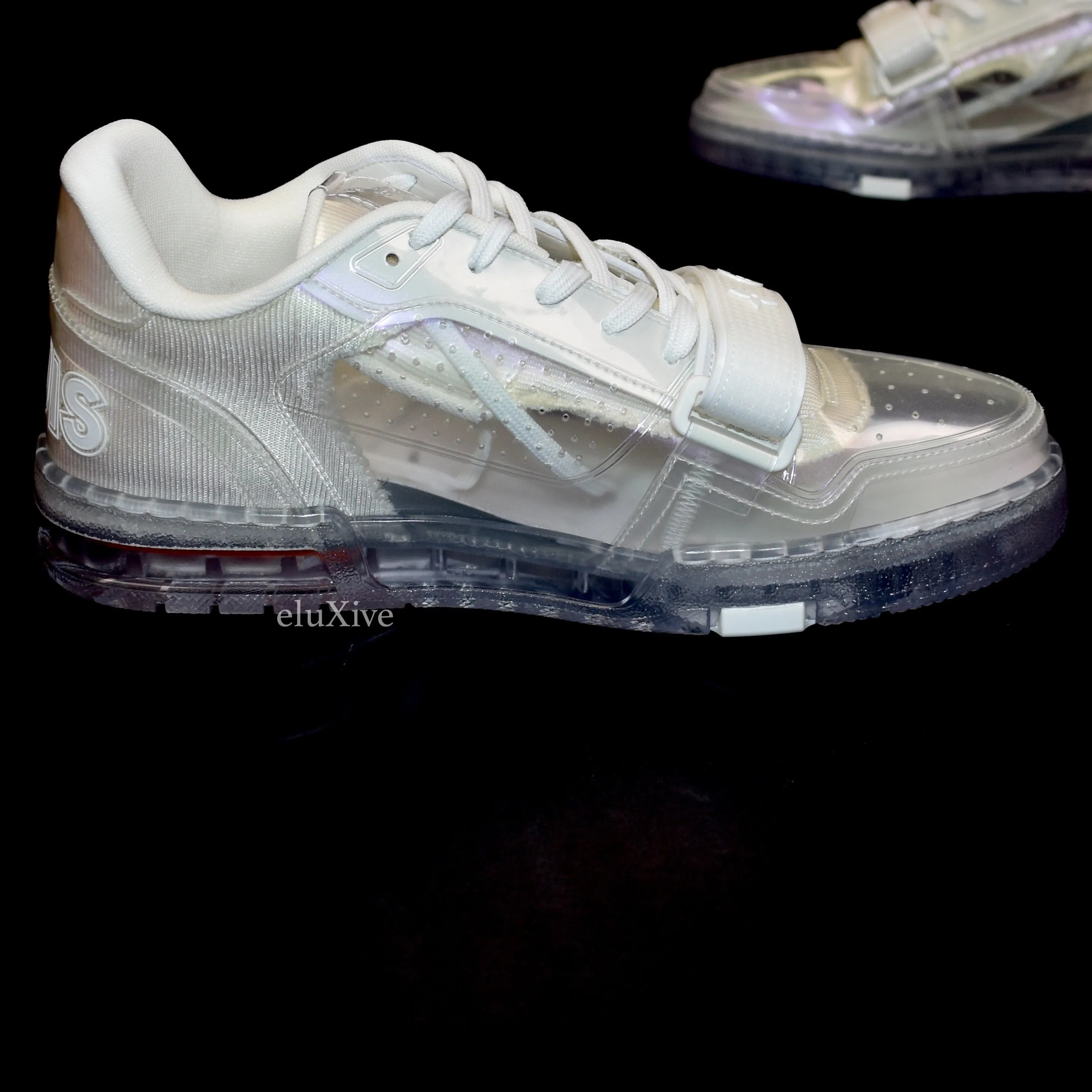 Louis Vuitton - White/Transparent Trainer Sneakers with Strap