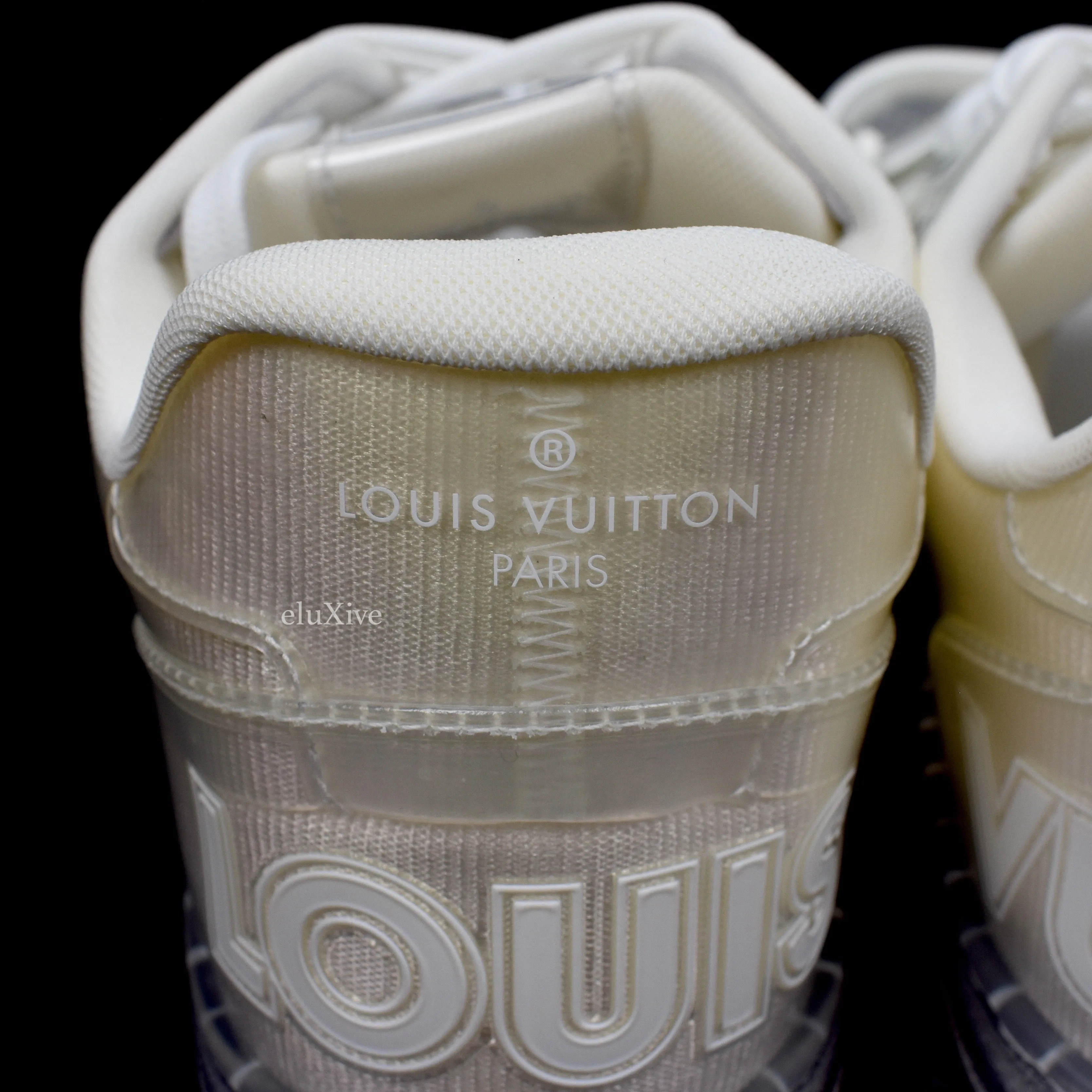 Louis Vuitton - White/Transparent Trainer Sneakers with Strap