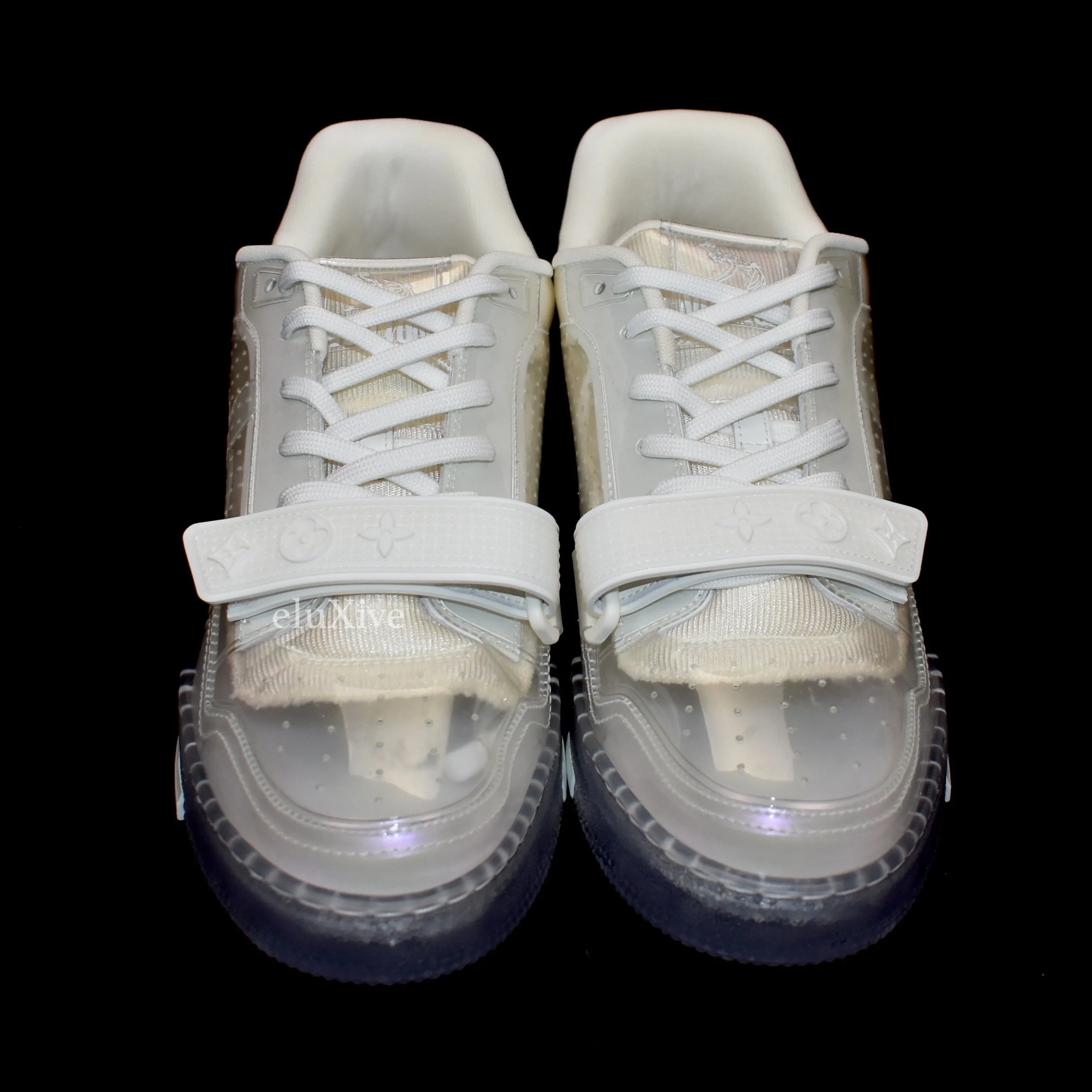 Louis Vuitton - White/Transparent Trainer Sneakers with Strap
