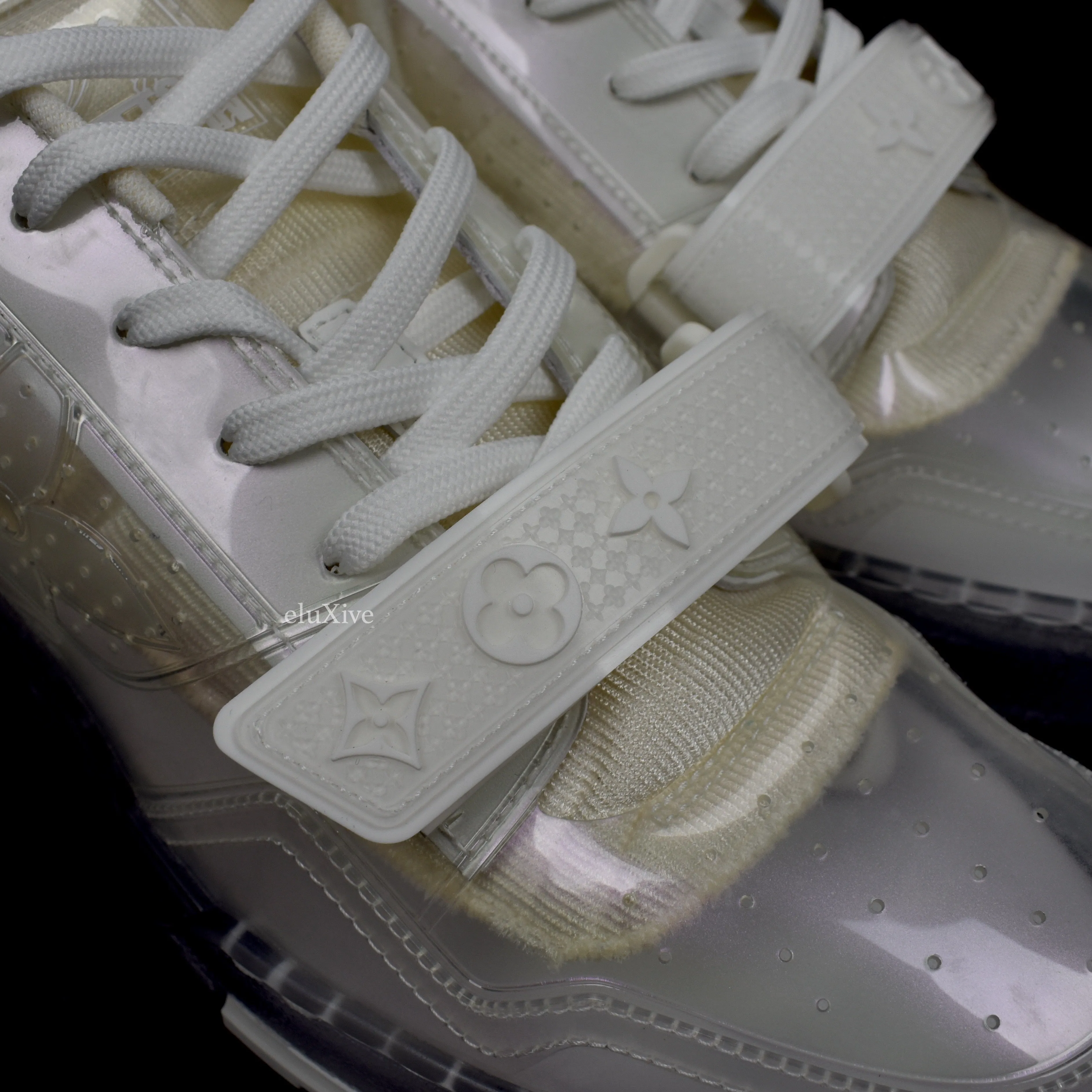 Louis Vuitton - White/Transparent Trainer Sneakers with Strap