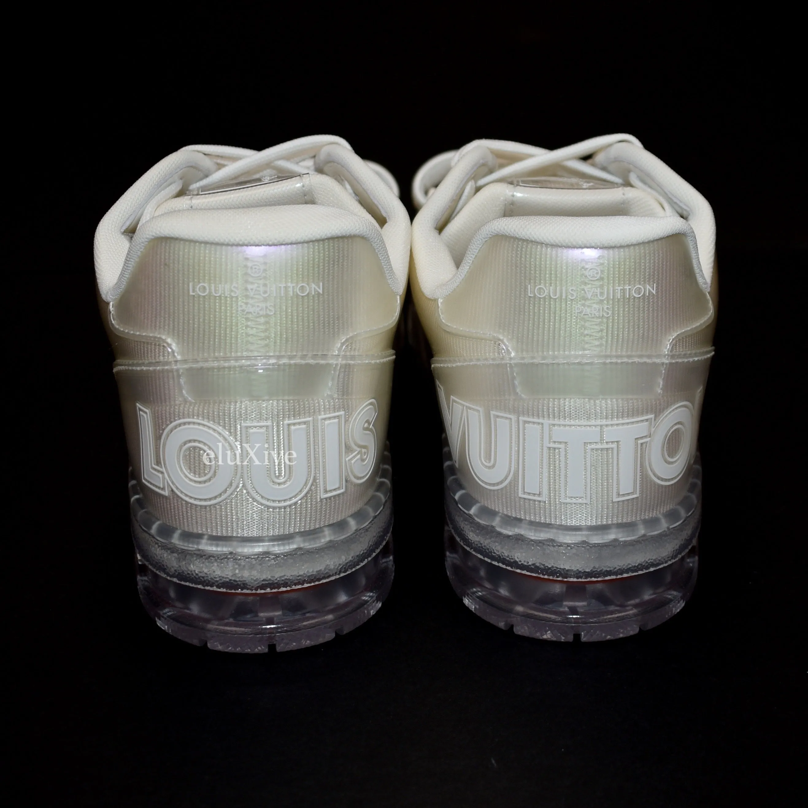 Louis Vuitton - White/Transparent Trainer Sneakers with Strap