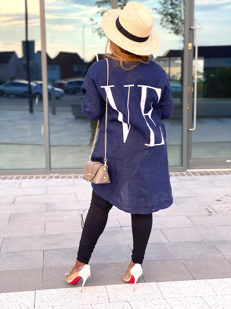 Love Print Linen Shirt